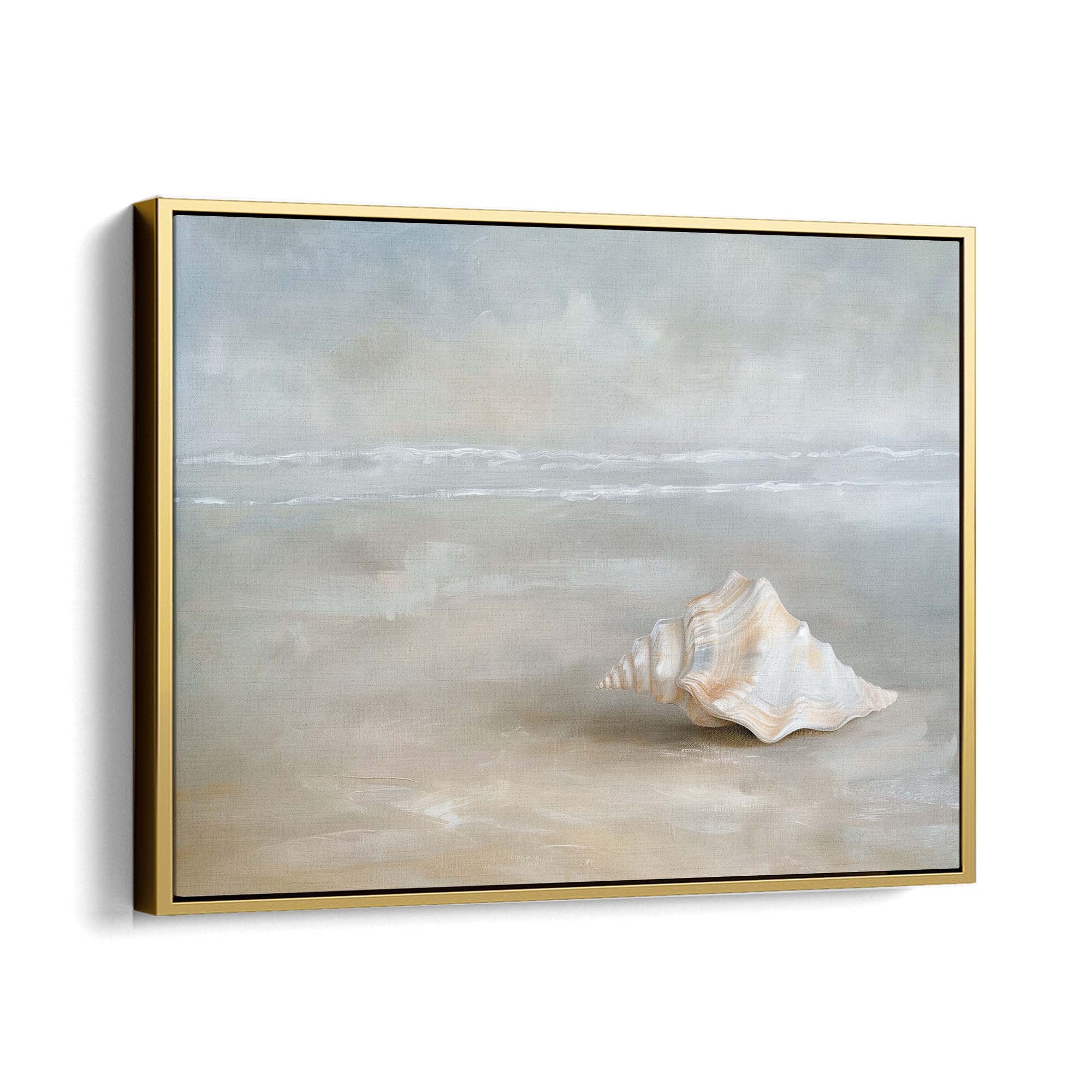 Serene Shells Canvas Print Gold Wall Art - Melrose Editions