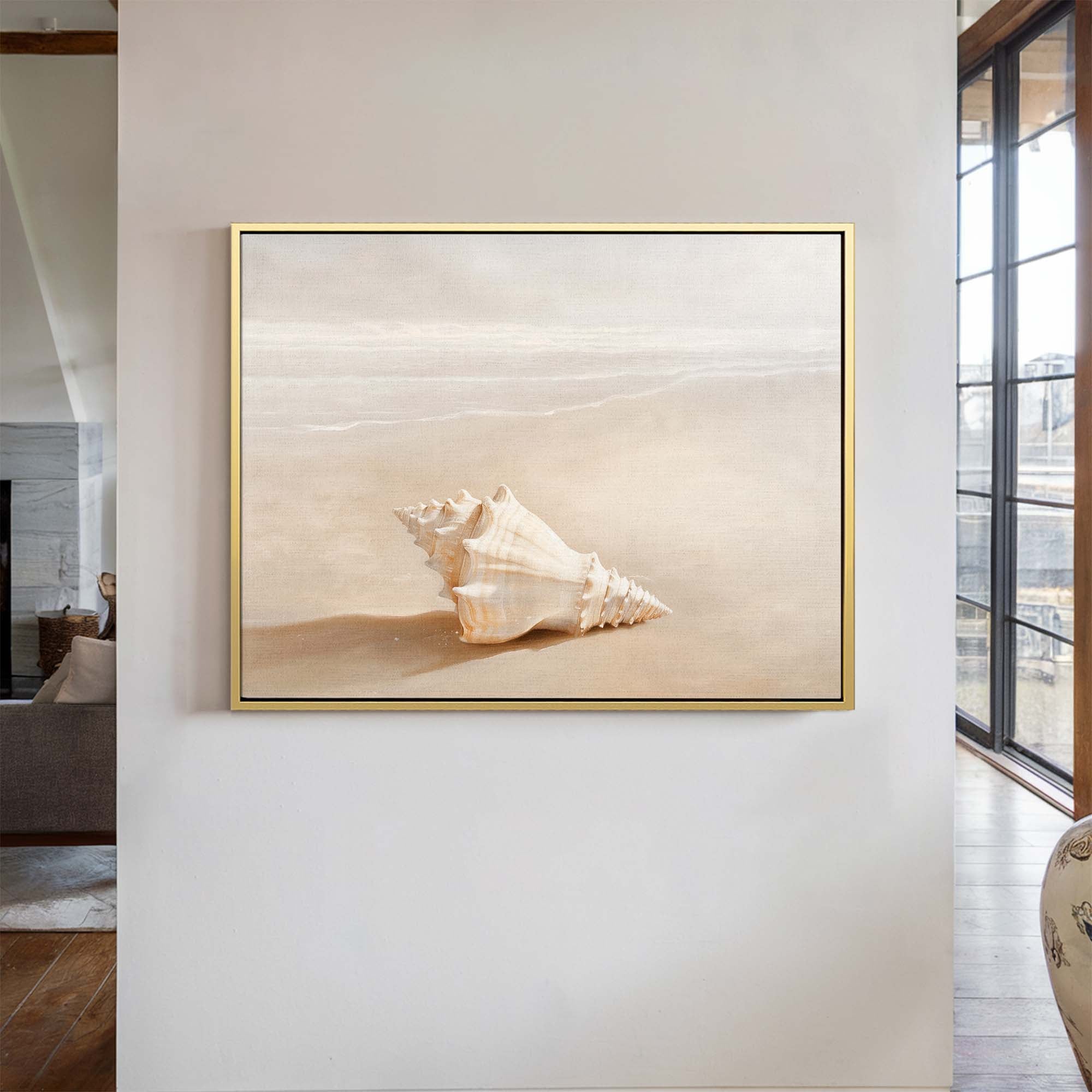 Shoreline Shell Canvas Print Small — 18×24″ Natural Wall Art - Melrose Editions
