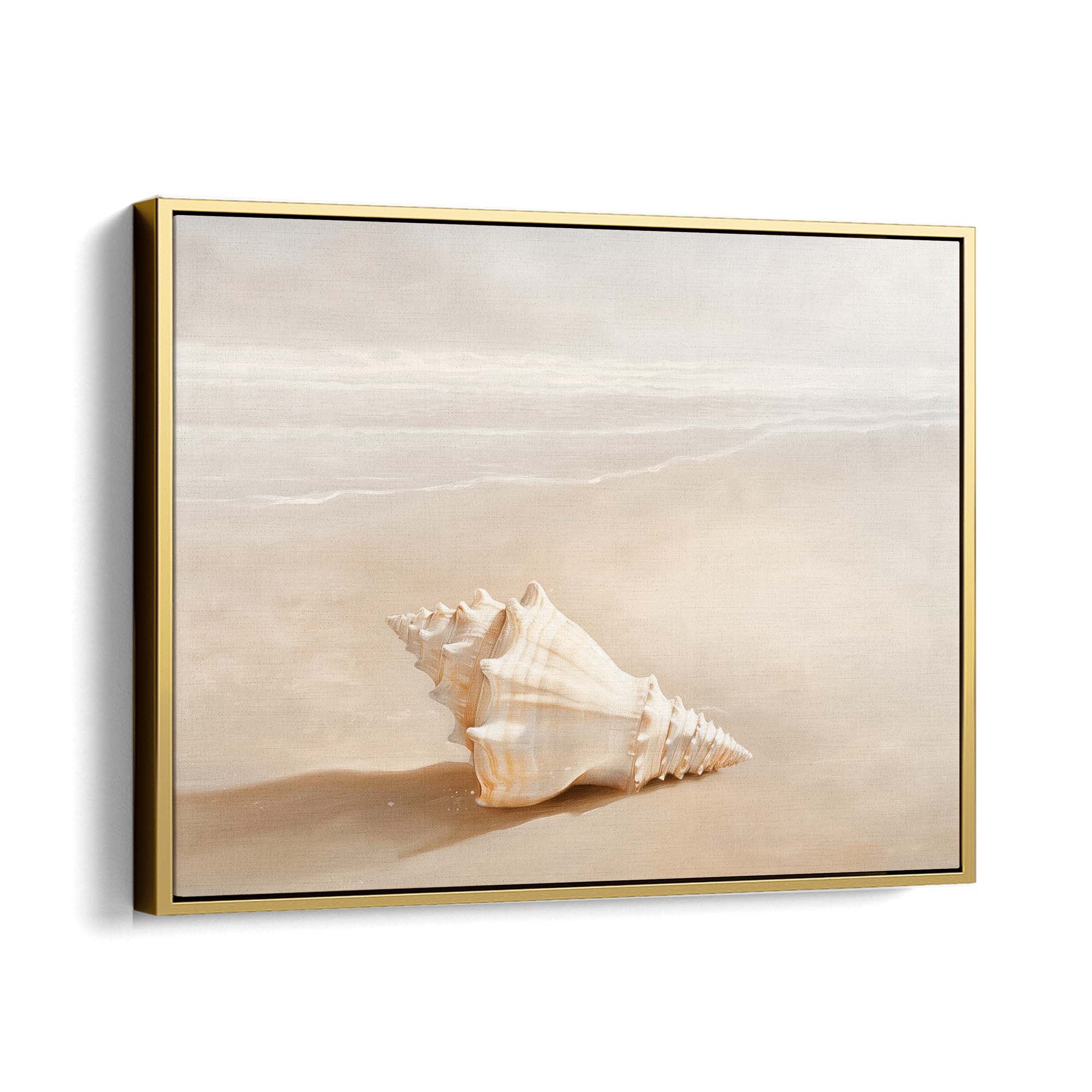 Shoreline Shell Canvas Print Gold Wall Art - Melrose Editions