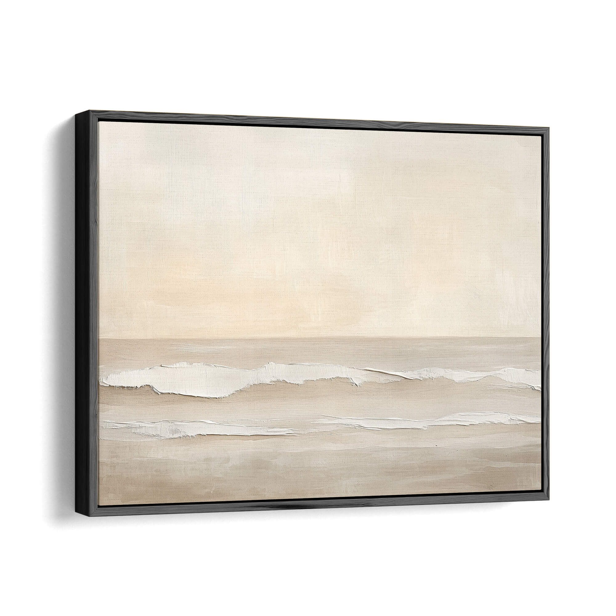 Shoreline Haze Framed Canvas Black Wall Art - Melrose Editions