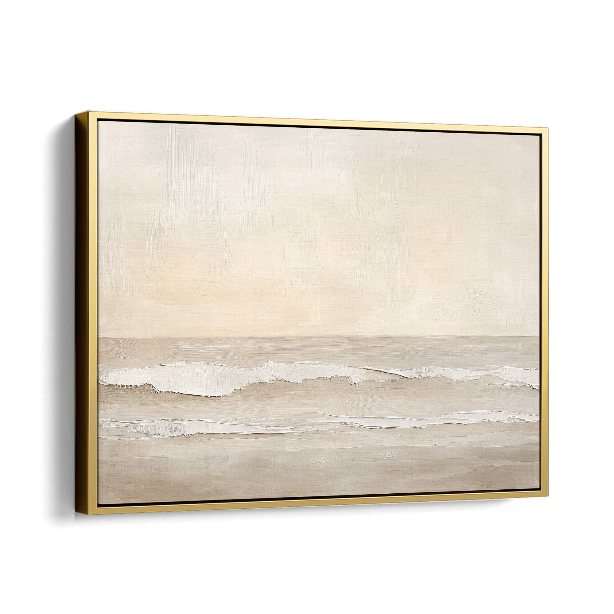 Shoreline Haze Framed Canvas Gold Wall Art - Melrose Editions