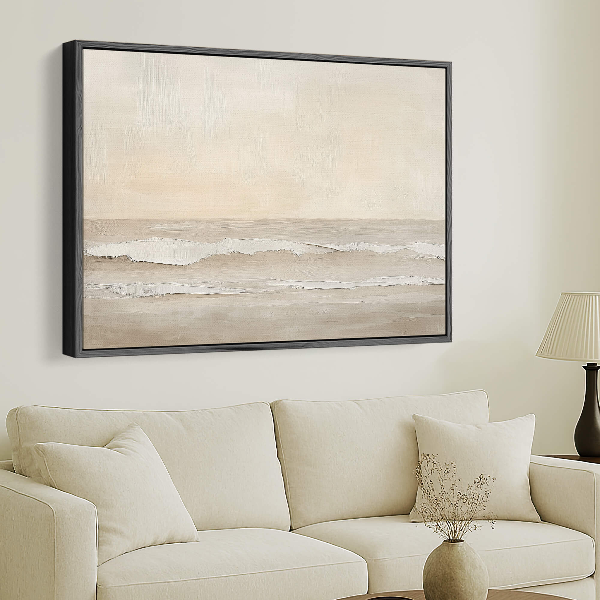 Shoreline Haze Framed Canvas Wall Art - Melrose Editions