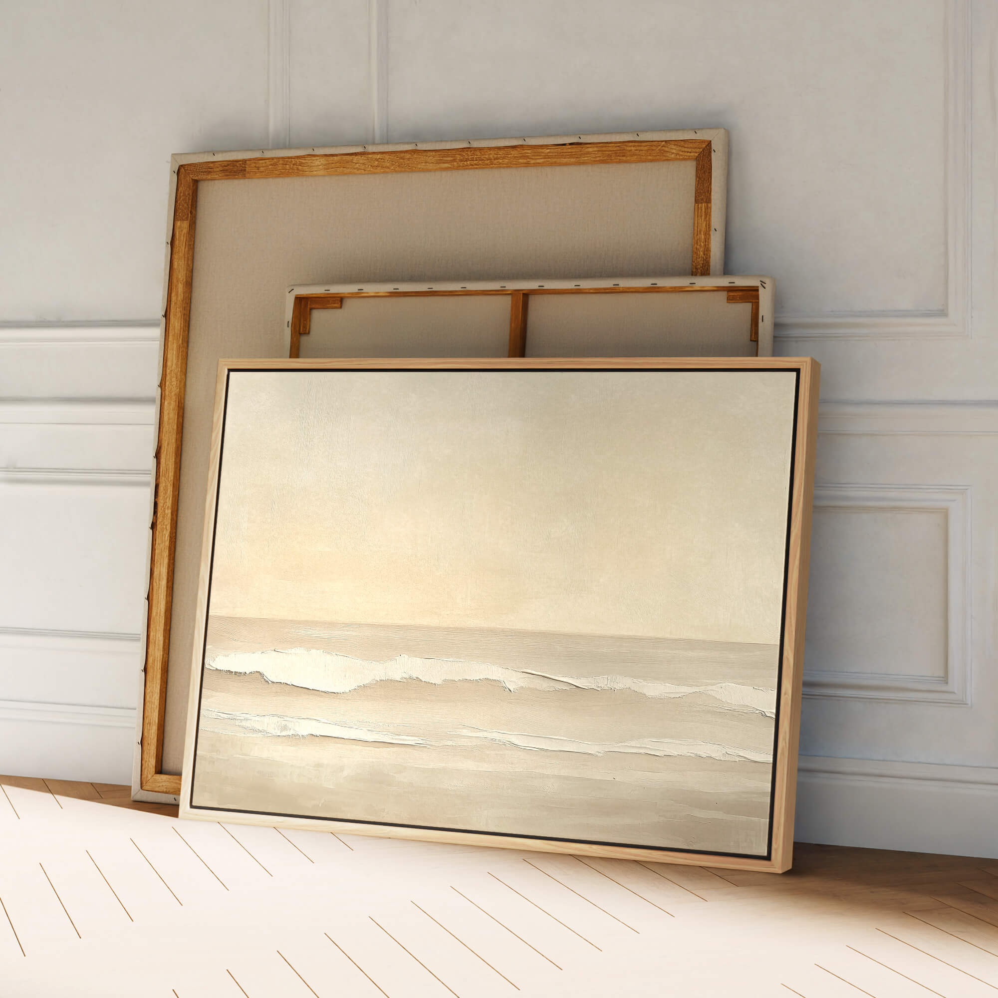Shoreline Haze Framed Canvas Wall Art - Melrose Editions