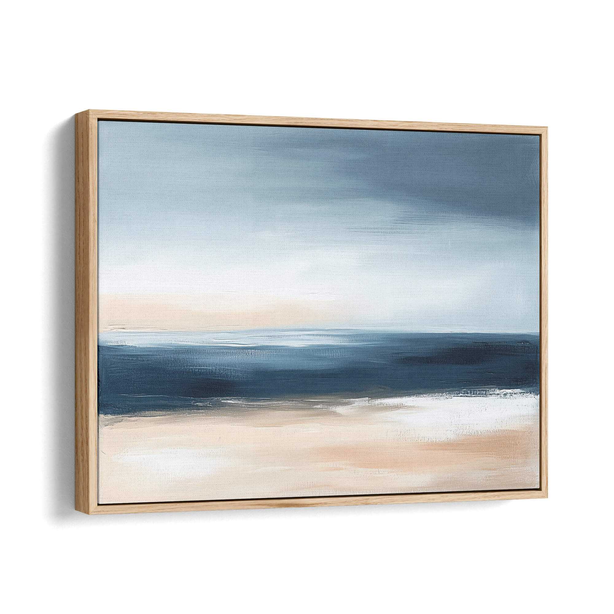 Shoreline Framed Canvas Natural Wall Art - Melrose Editions