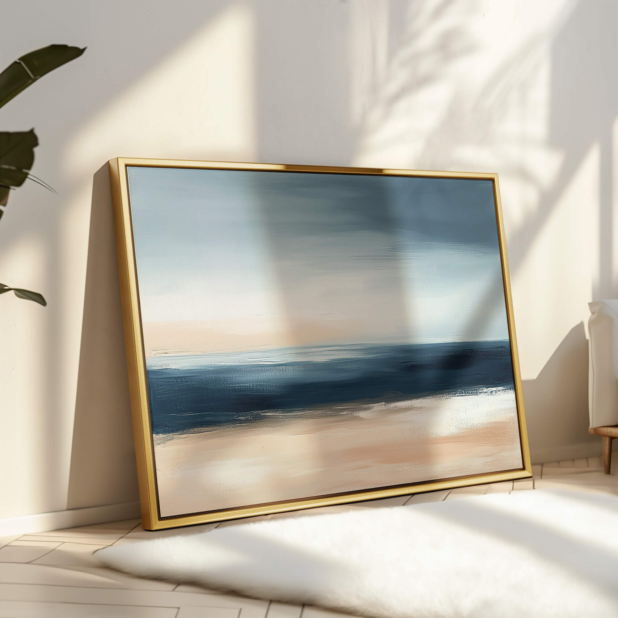 Shoreline Framed Canvas Small — 18×24″ Natural Wall Art - Melrose Editions