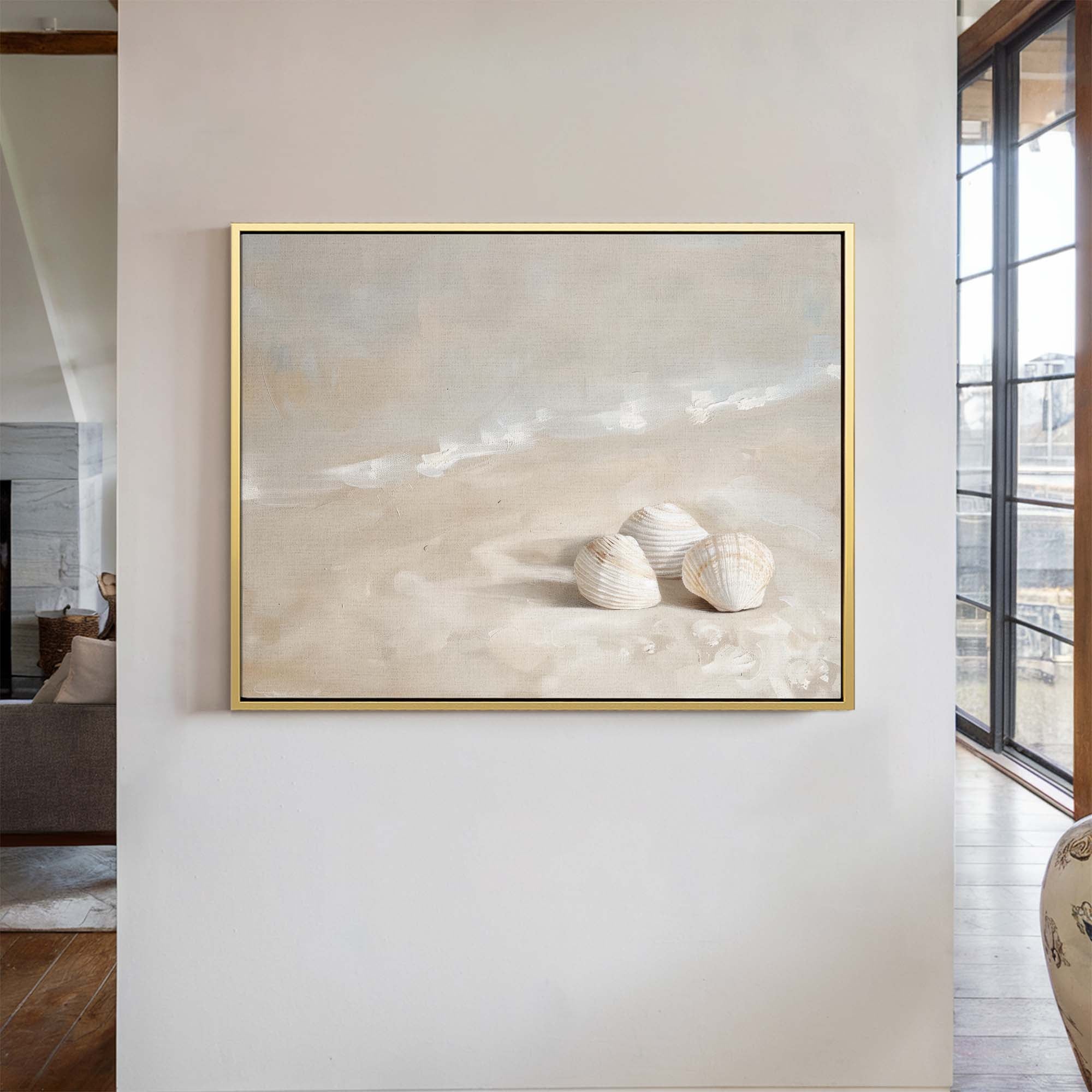 Shoreline Trio Landscape Canvas Print Small — 18×24″ Natural Wall Art - Melrose Editions