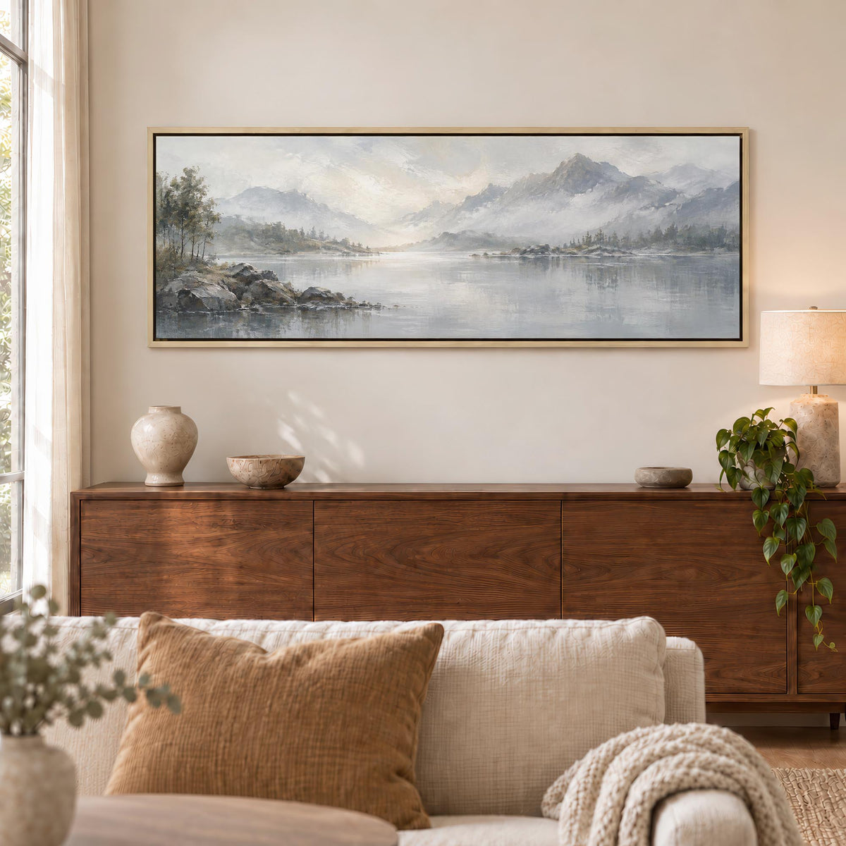 Silver Lake Canvas Print Wall Art - Melrose Editions