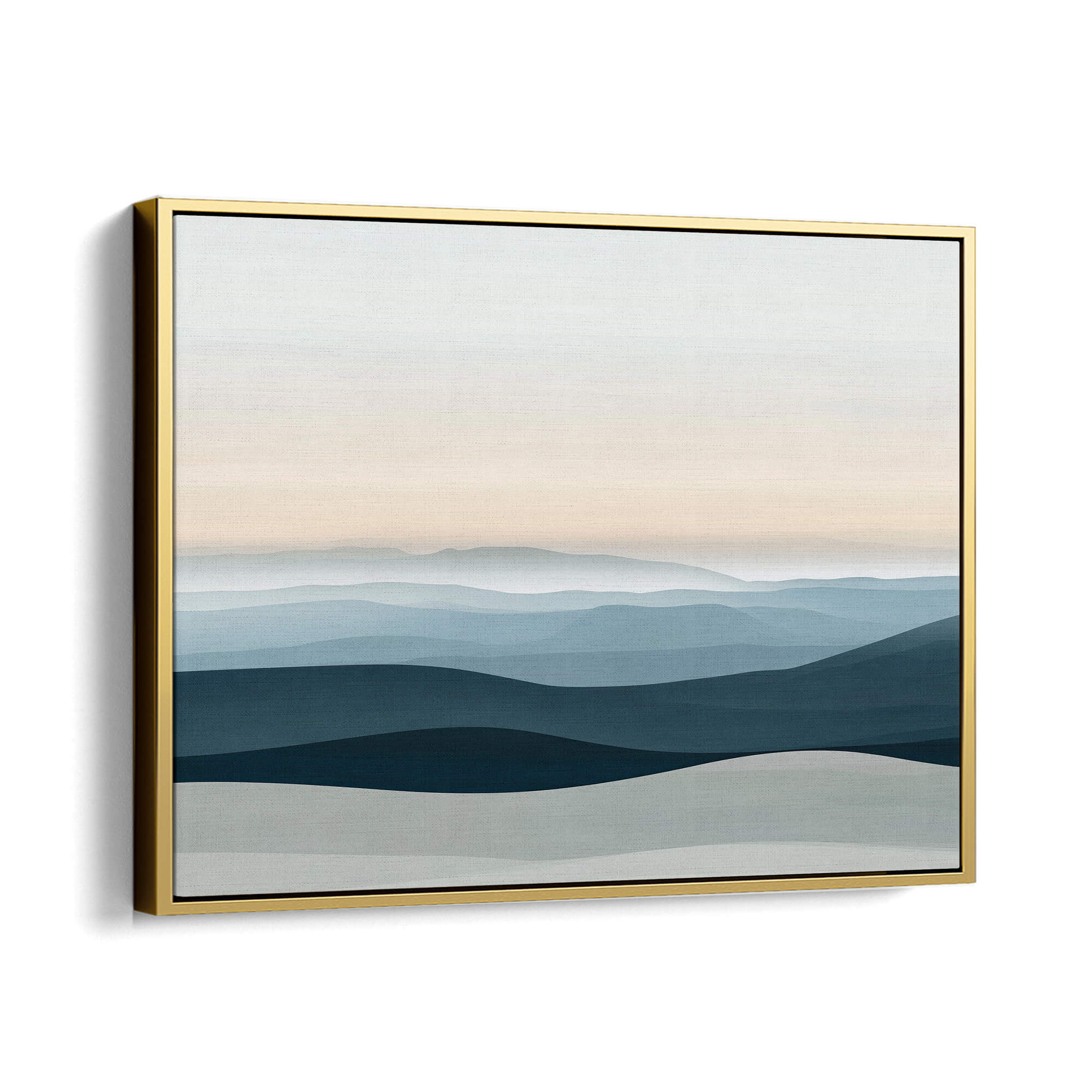 Soft Horizon Framed Canvas Gold Wall Art - Melrose Editions