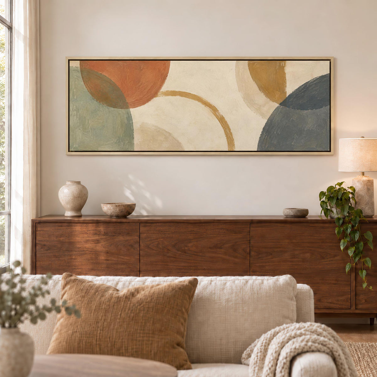 Soft Arcs Canvas Print Wall Art - Melrose Editions