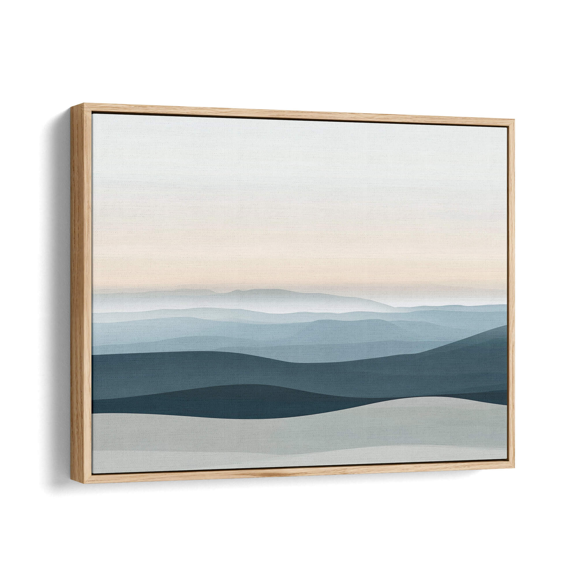 Soft Horizon Framed Canvas Natural Wall Art - Melrose Editions