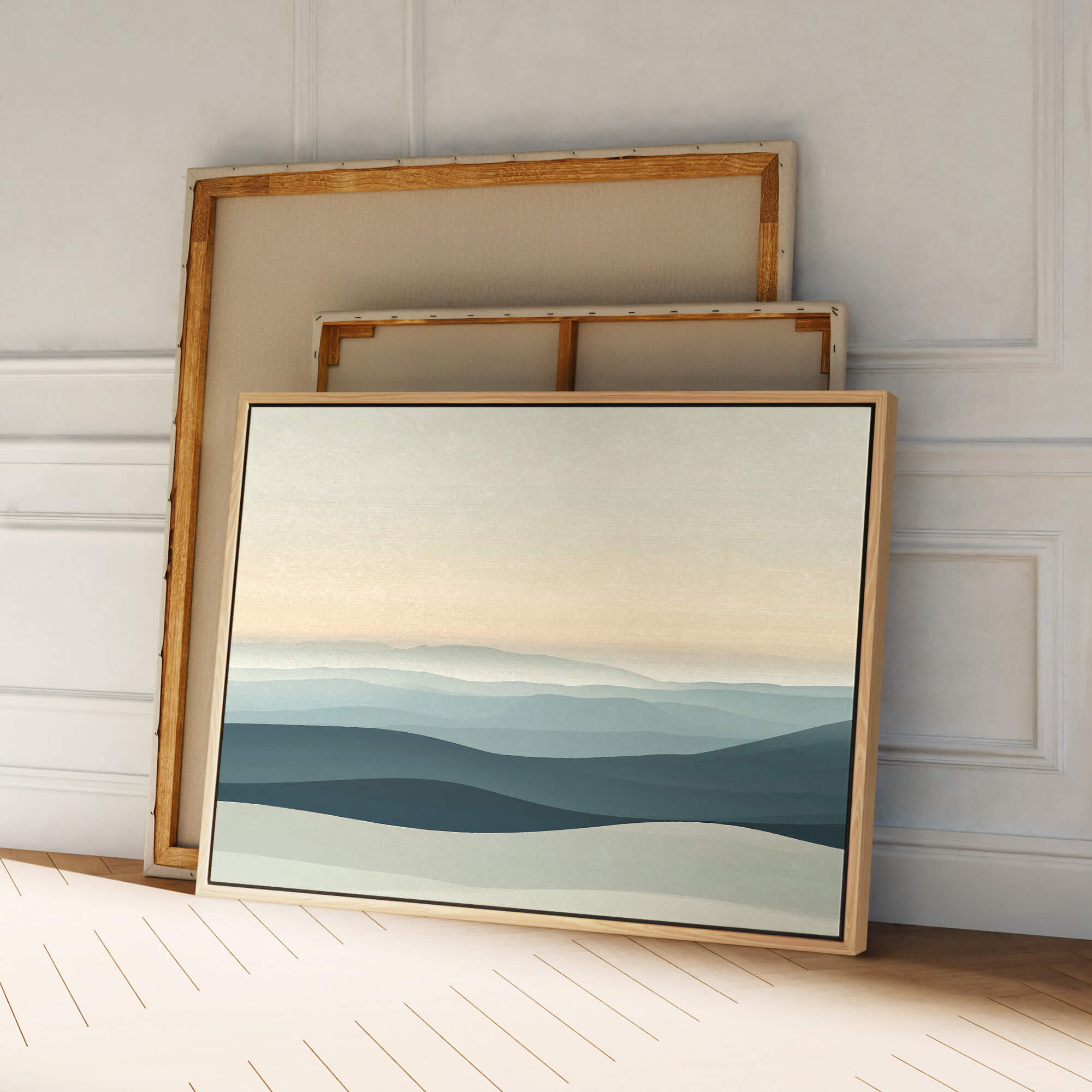 Soft Horizon Framed Canvas Wall Art - Melrose Editions