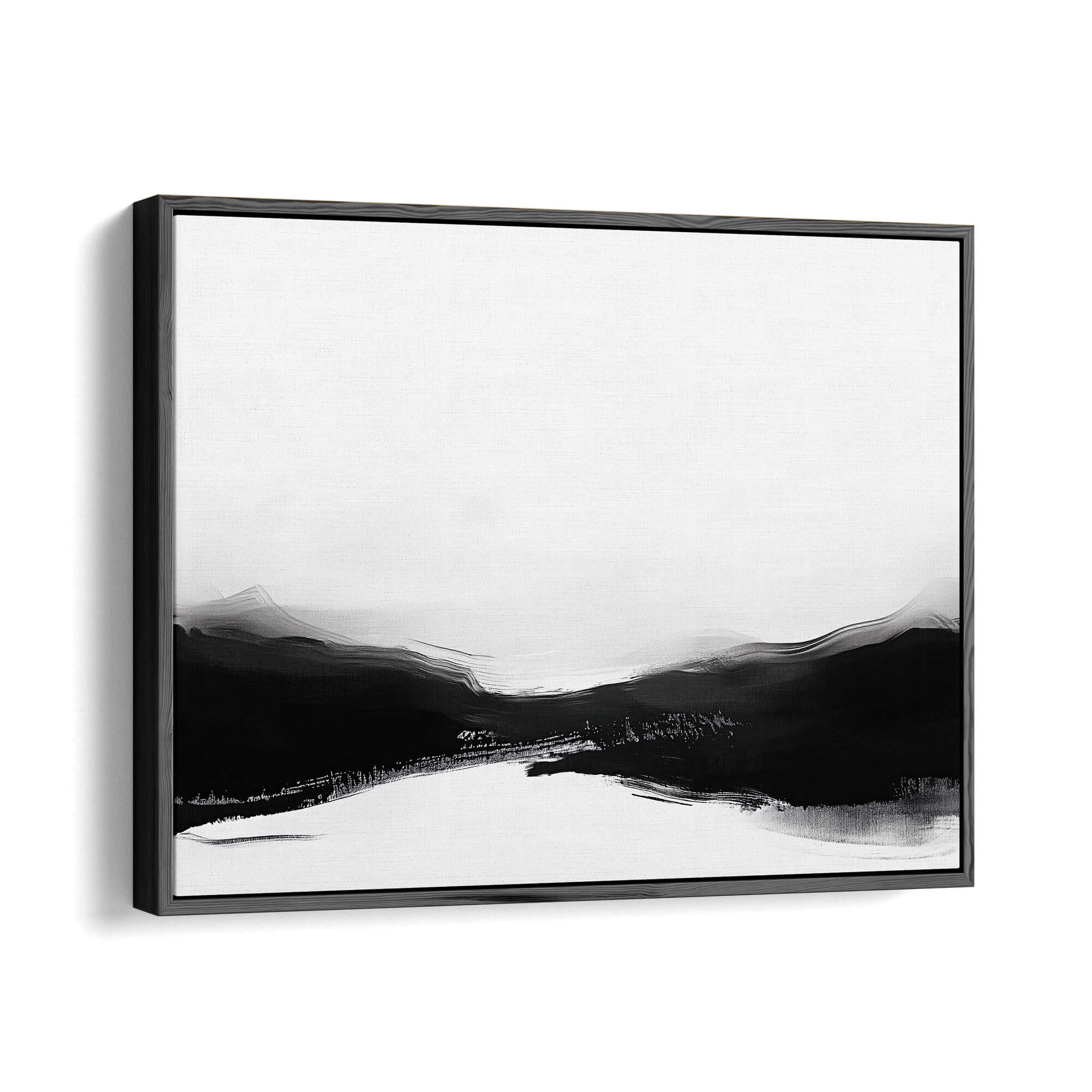 Still Range Framed Canvas Black Wall Art - Melrose Editions