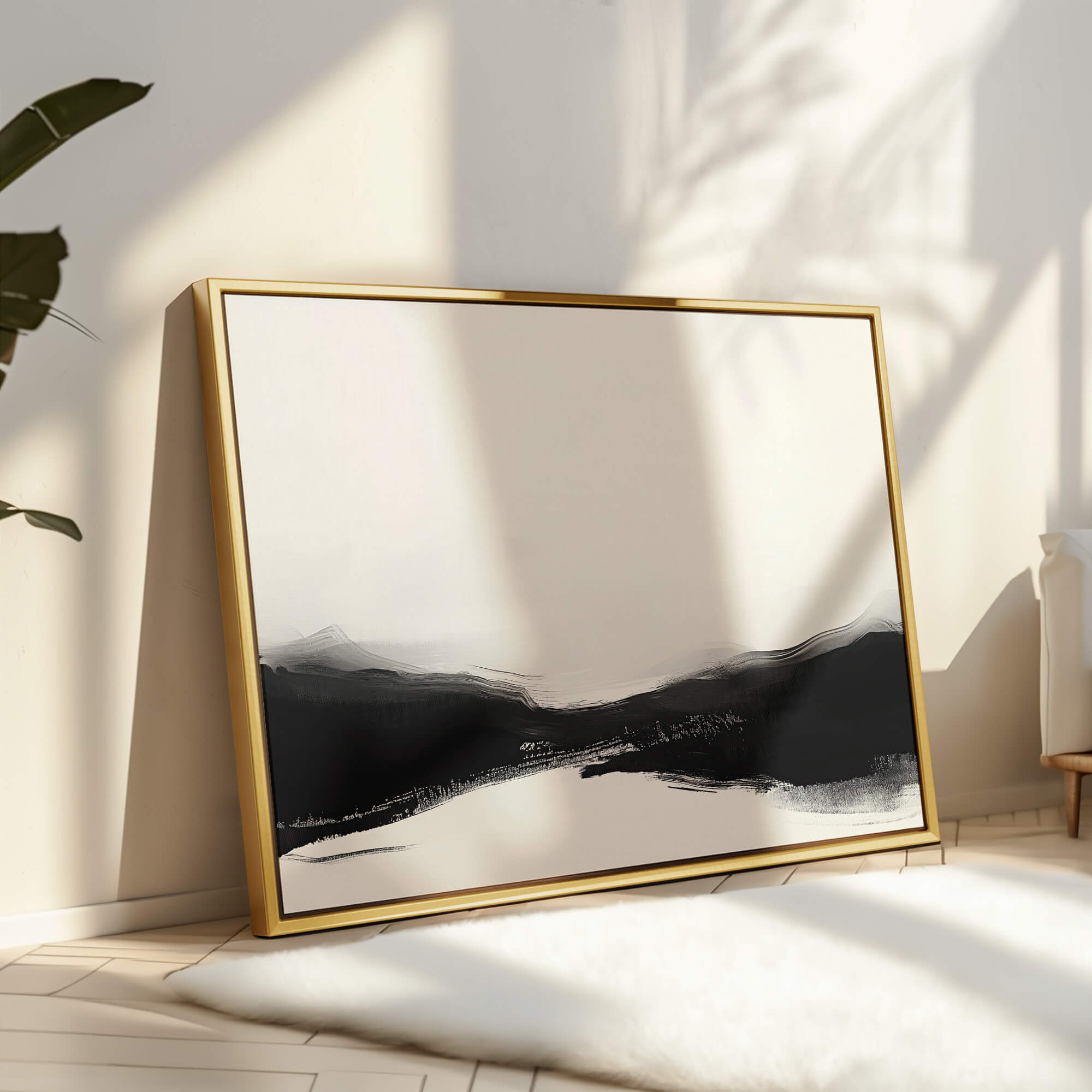 Still Range Framed Canvas Small — 18×24″ Natural Wall Art - Melrose Editions