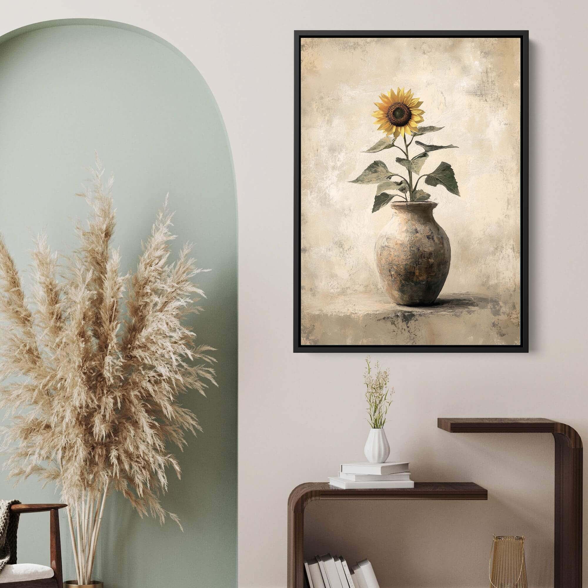 Sunlit Sunflower No.1 Canvas Print Wall Art - Melrose Editions