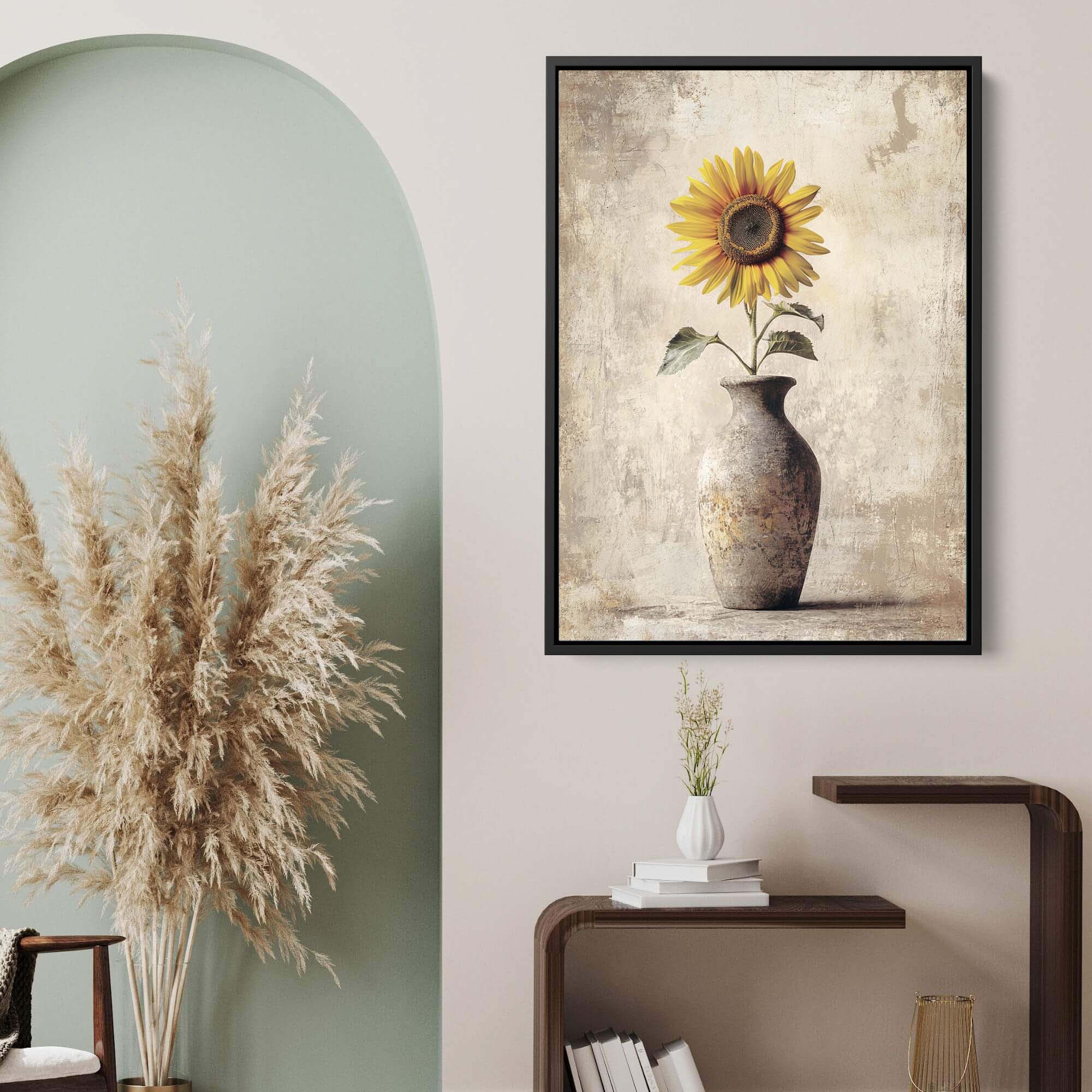Sunlit Sunflower No.2 Canvas Print Wall Art - Melrose Editions