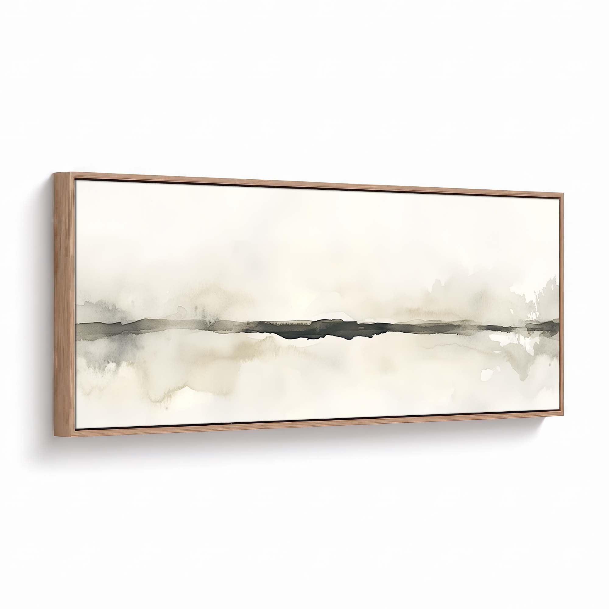 Taupe Horizon Canvas Print Natural Wall Art - Melrose Editions