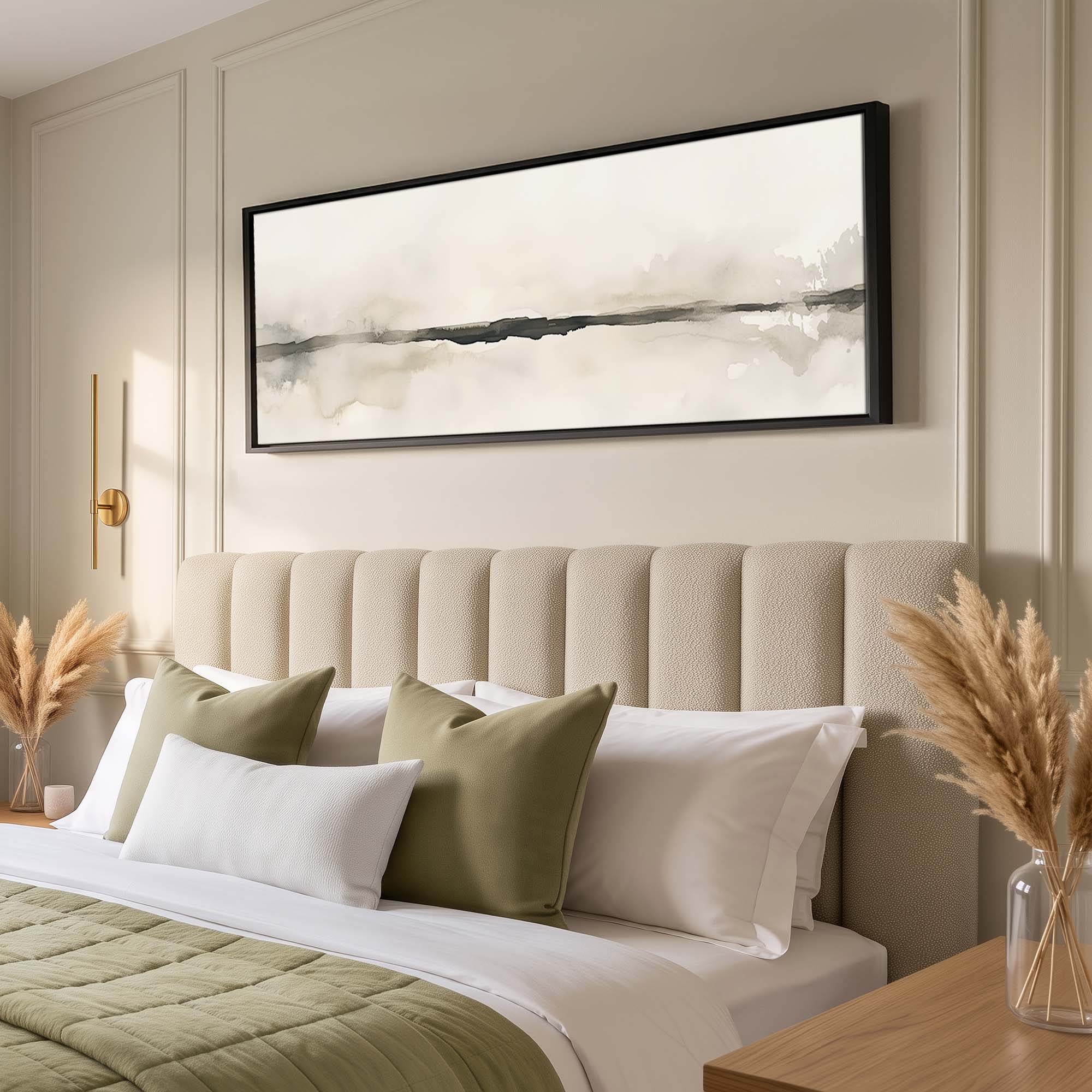 Taupe Horizon Canvas Print Wall Art - Melrose Editions