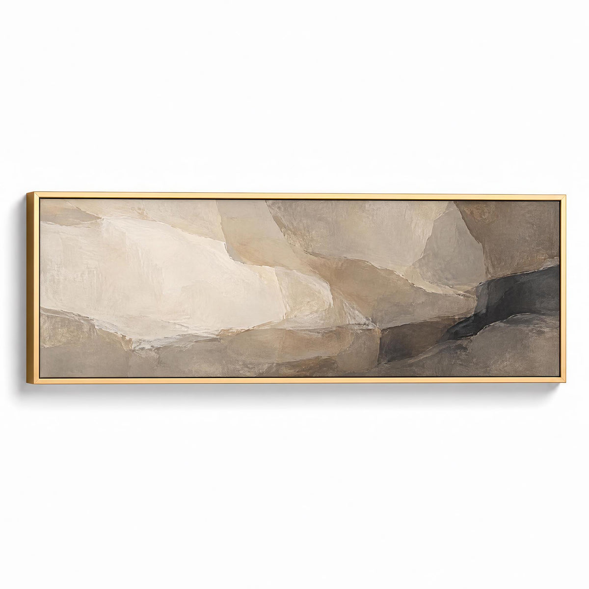 Taupe Movement Canvas Print Gold Wall Art - Melrose Editions