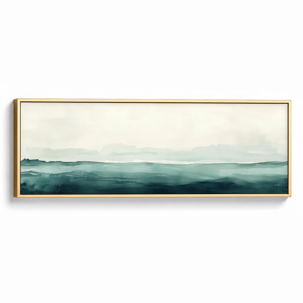 Teal Horizon Canvas Print Wall Art - Melrose Editions