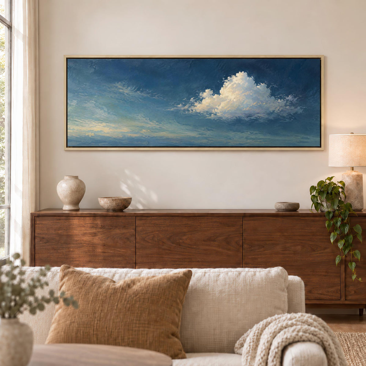 Teal Skies Canvas Print Wall Art - Melrose Editions
