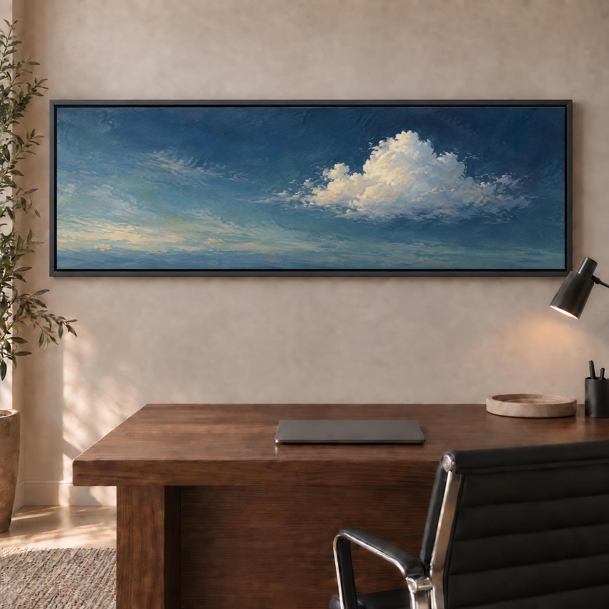 Teal Skies Canvas Print Wall Art - Melrose Editions