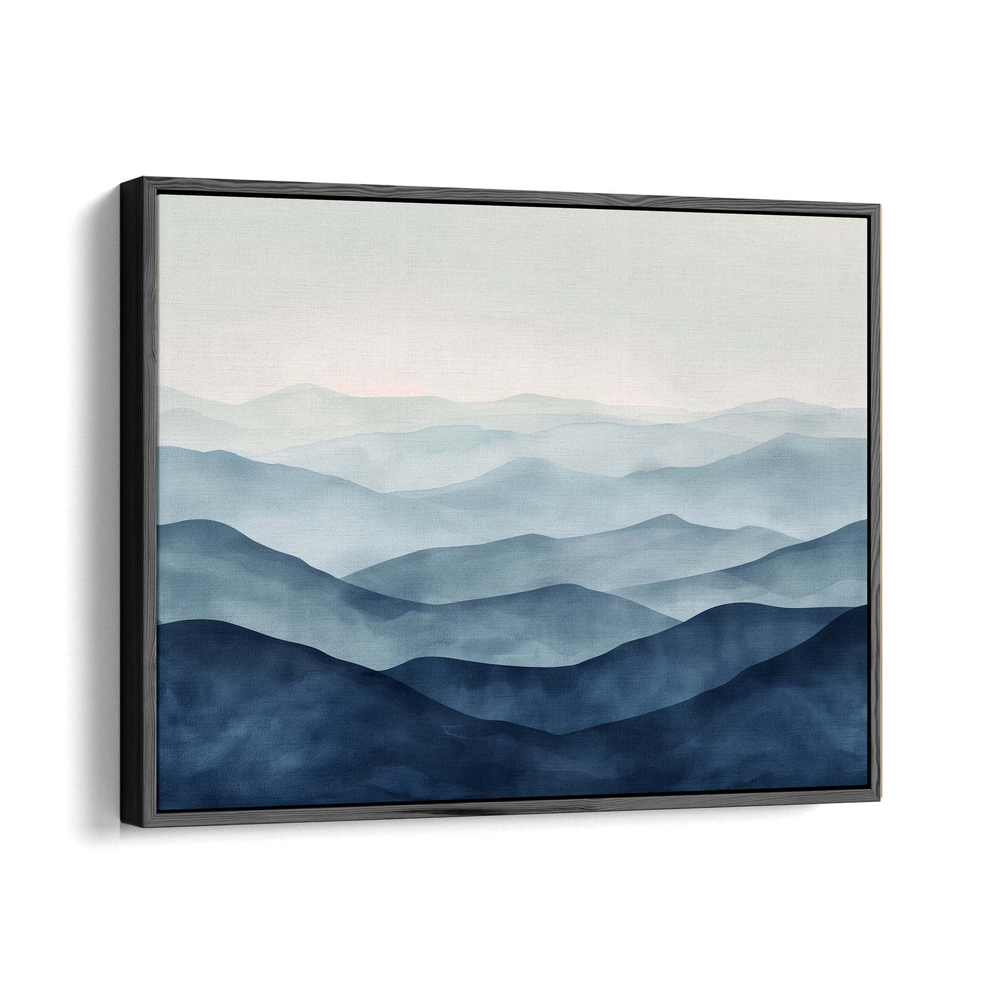 Twilight Ridges Framed Canvas Black Wall Art - Melrose Editions