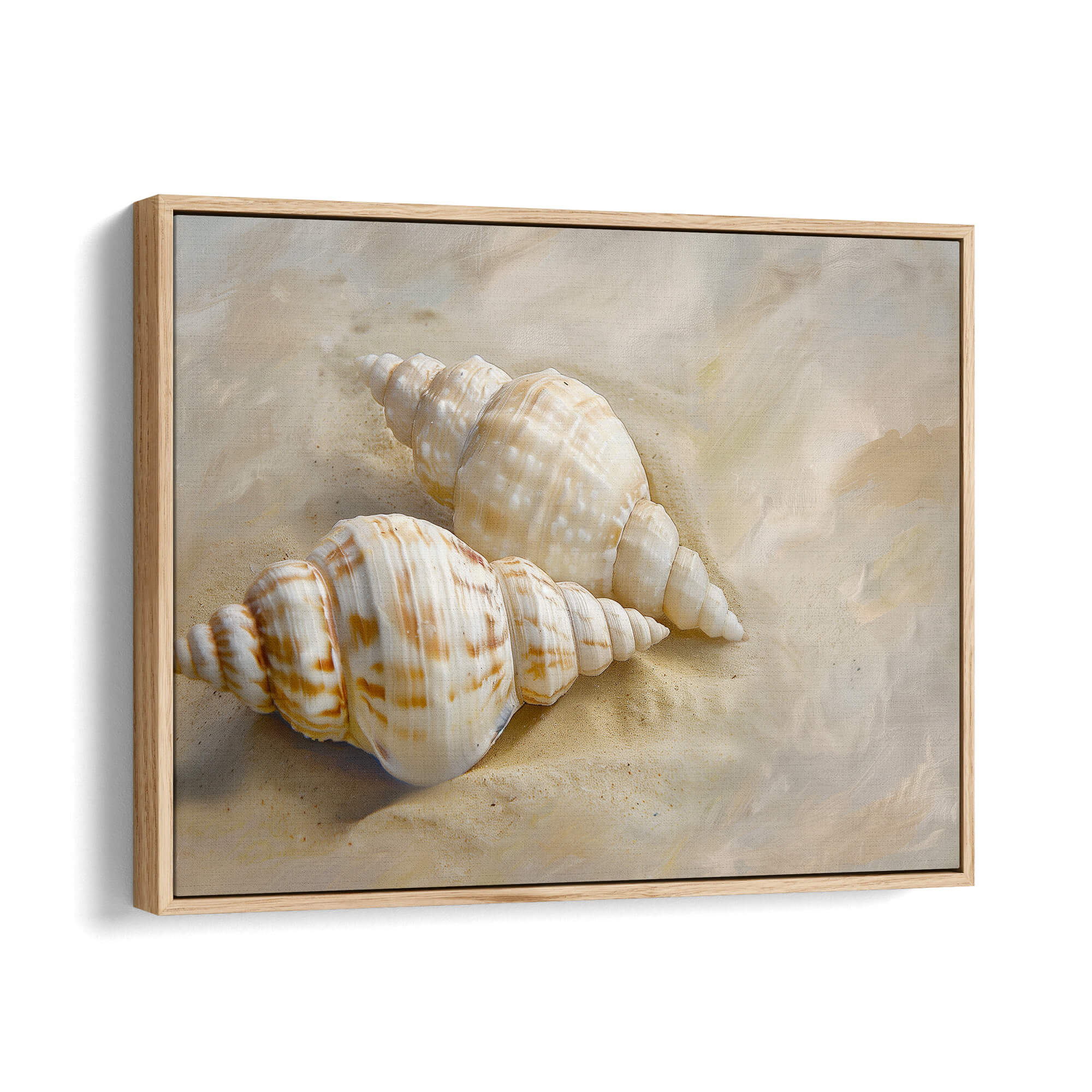 Twin Shells Canvas Print Natural Wall Art - Melrose Editions