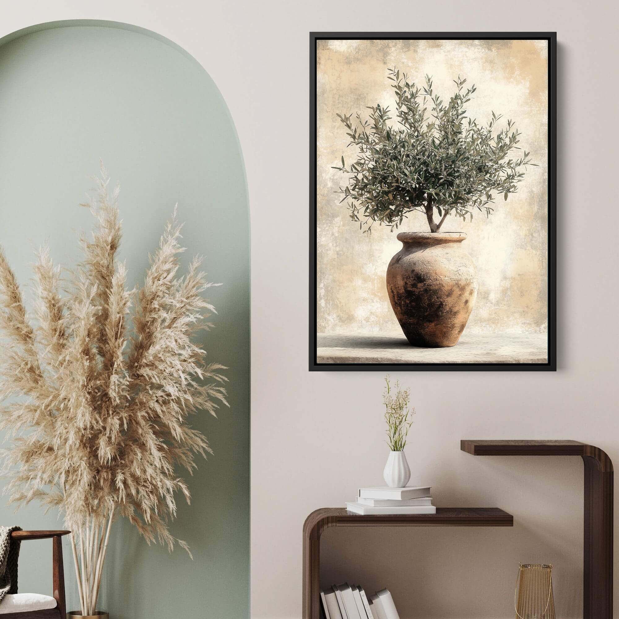 Vintage Olive Pot No.2 Canvas Print Wall Art - Melrose Editions