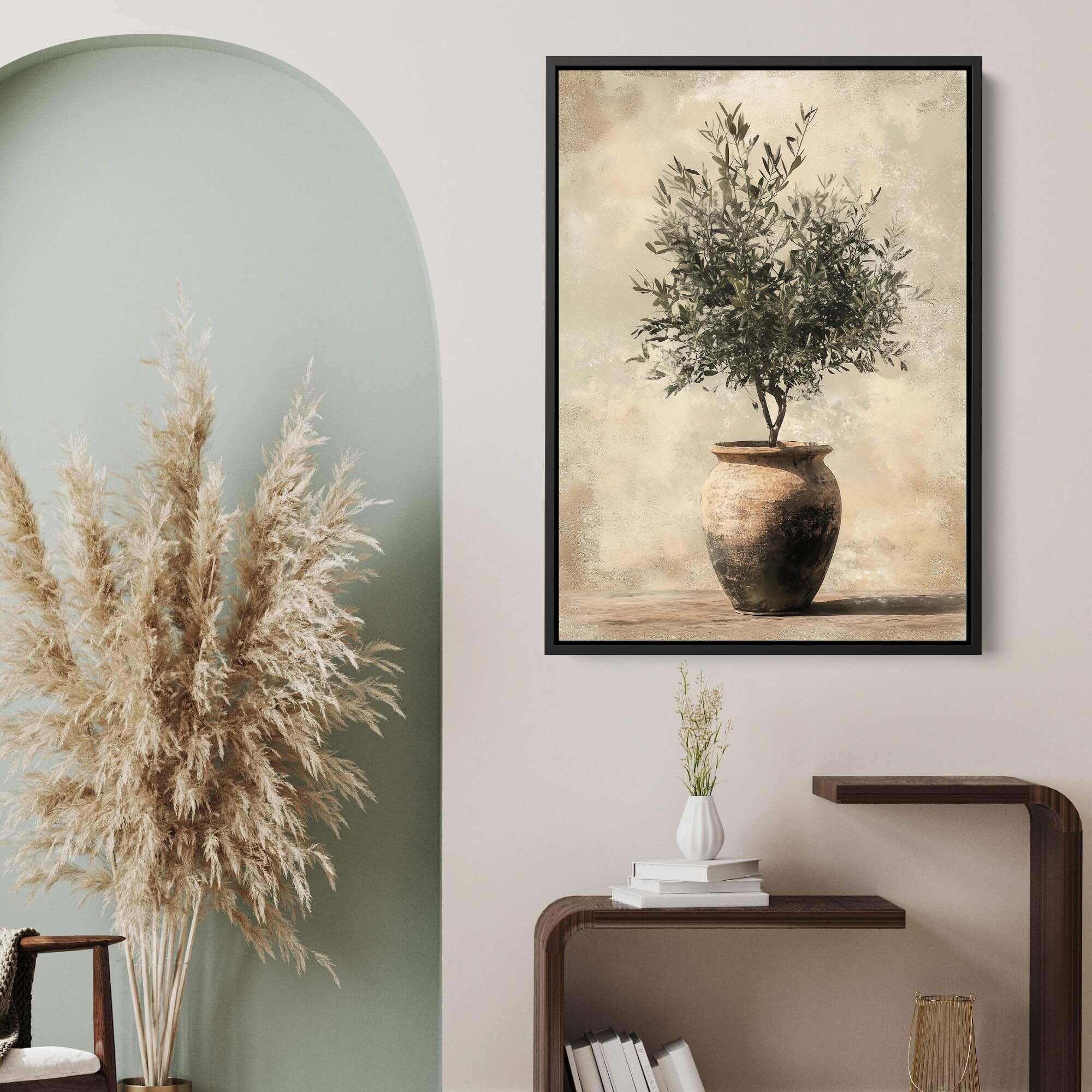 Vintage Olive Pot No.3 Canvas Print Wall Art - Melrose Editions