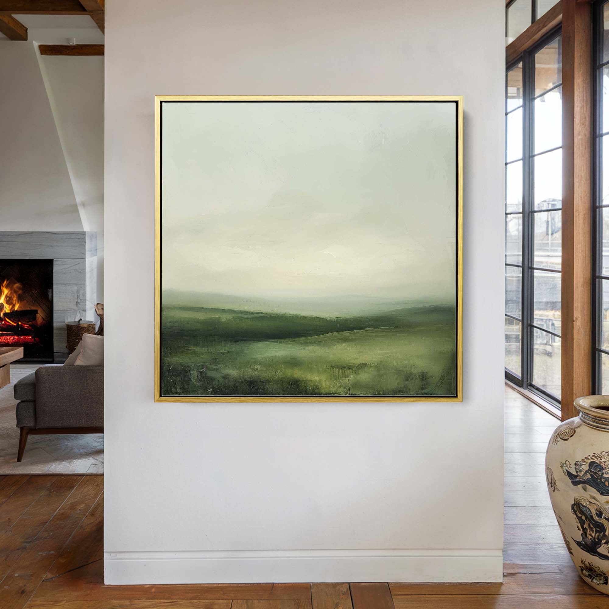 Green Mist Canvas Print Wall Art - Melrose Editions