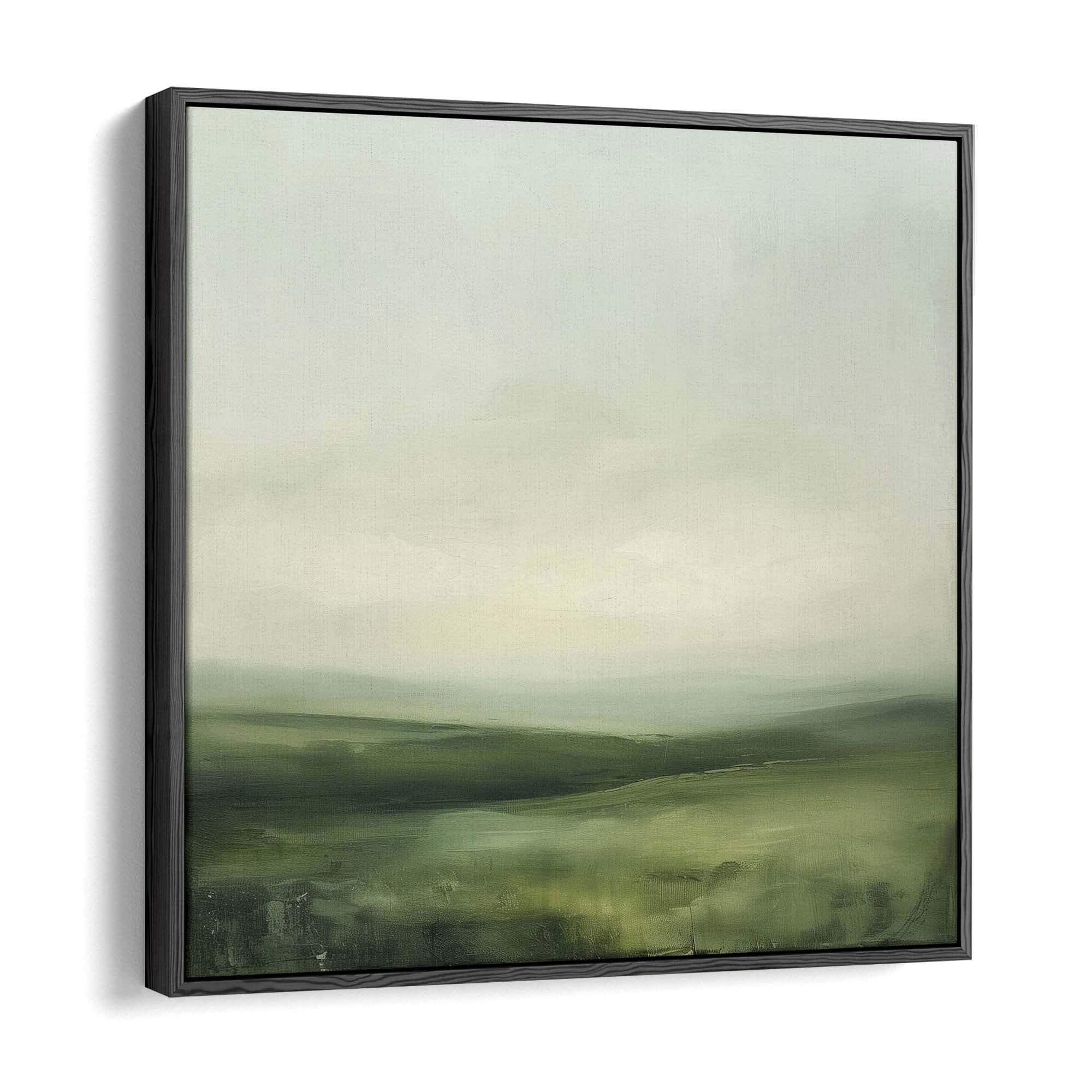 Green Mist Canvas Print Black Wall Art - Melrose Editions