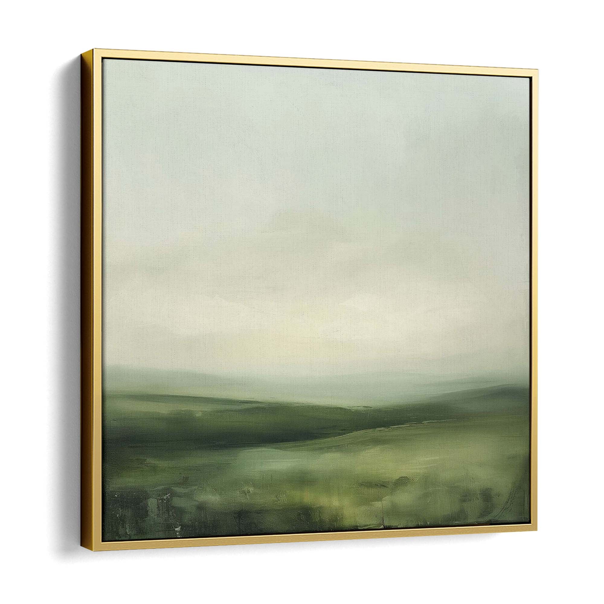 Green Mist Canvas Print Gold Wall Art - Melrose Editions