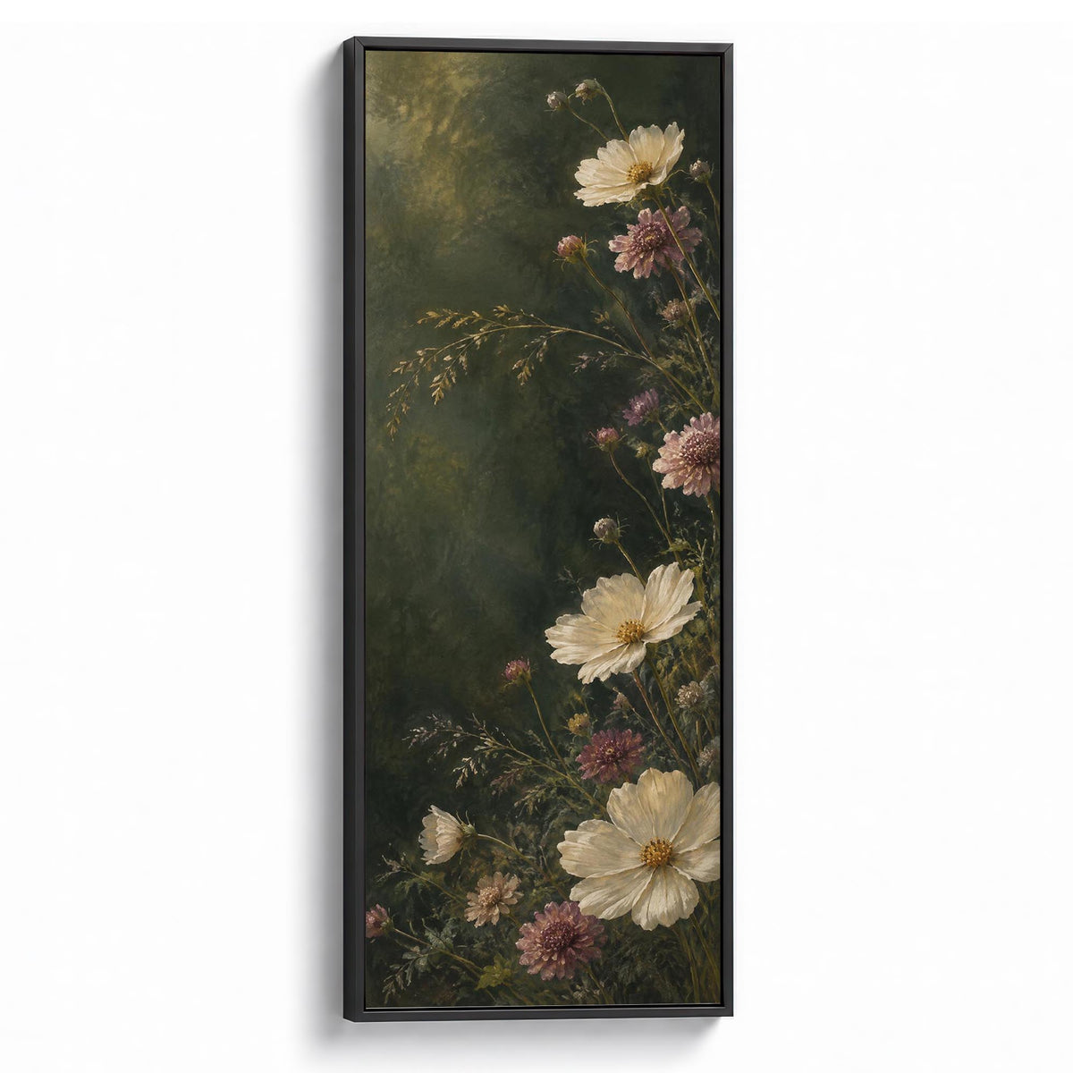 Woodland Bloom Canvas Print Black Wall Art - Melrose Editions