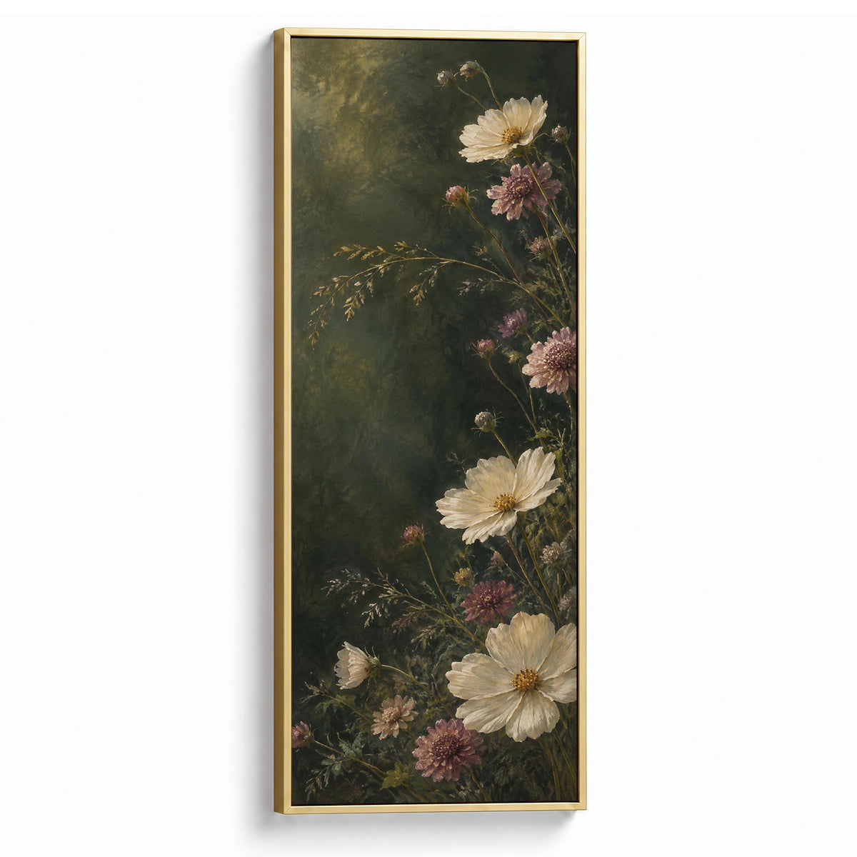 Woodland Bloom Canvas Print Gold Wall Art - Melrose Editions