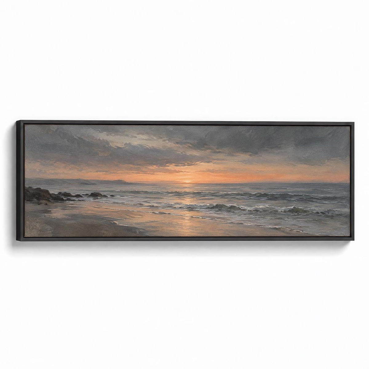 Amber Evening Canvas Print Black Wall Art - Melrose Editions