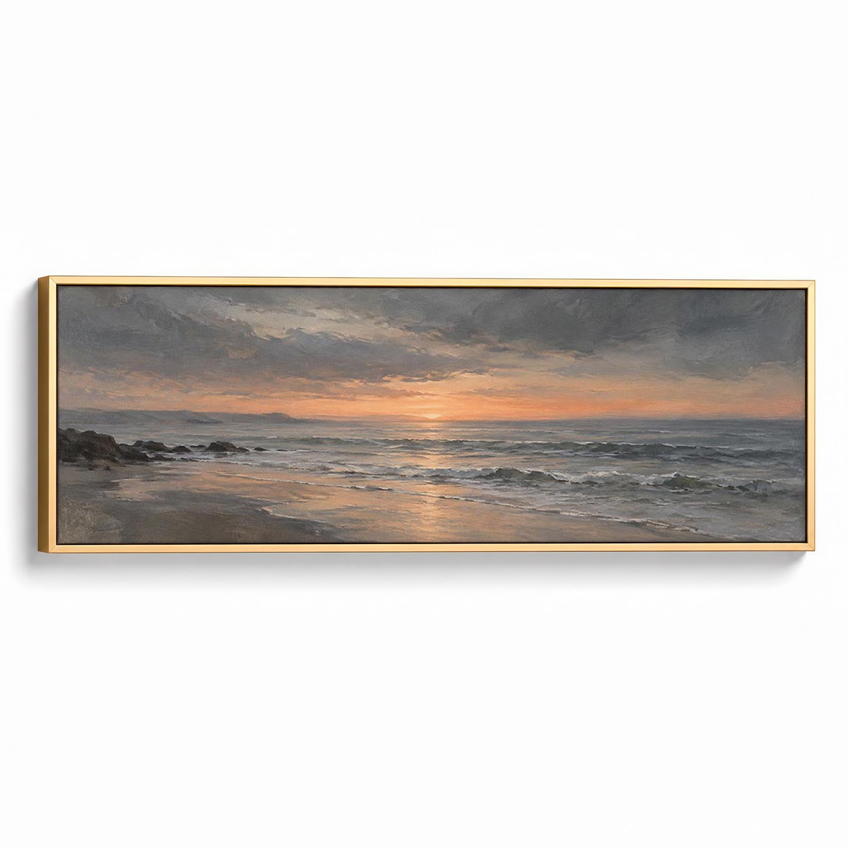 Amber Evening Canvas Print Gold Wall Art - Melrose Editions