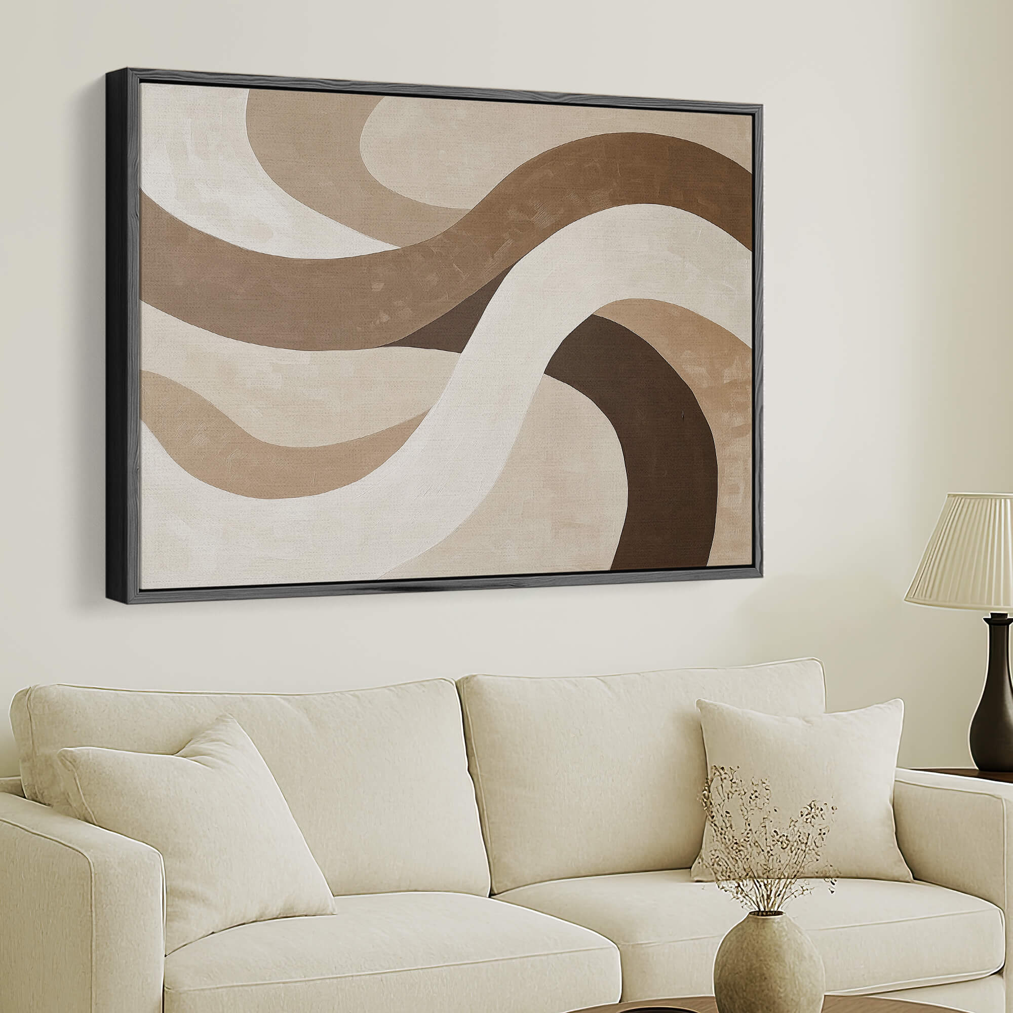 Muted Terrain Framed Canvas Wall Art - Melrose Editions