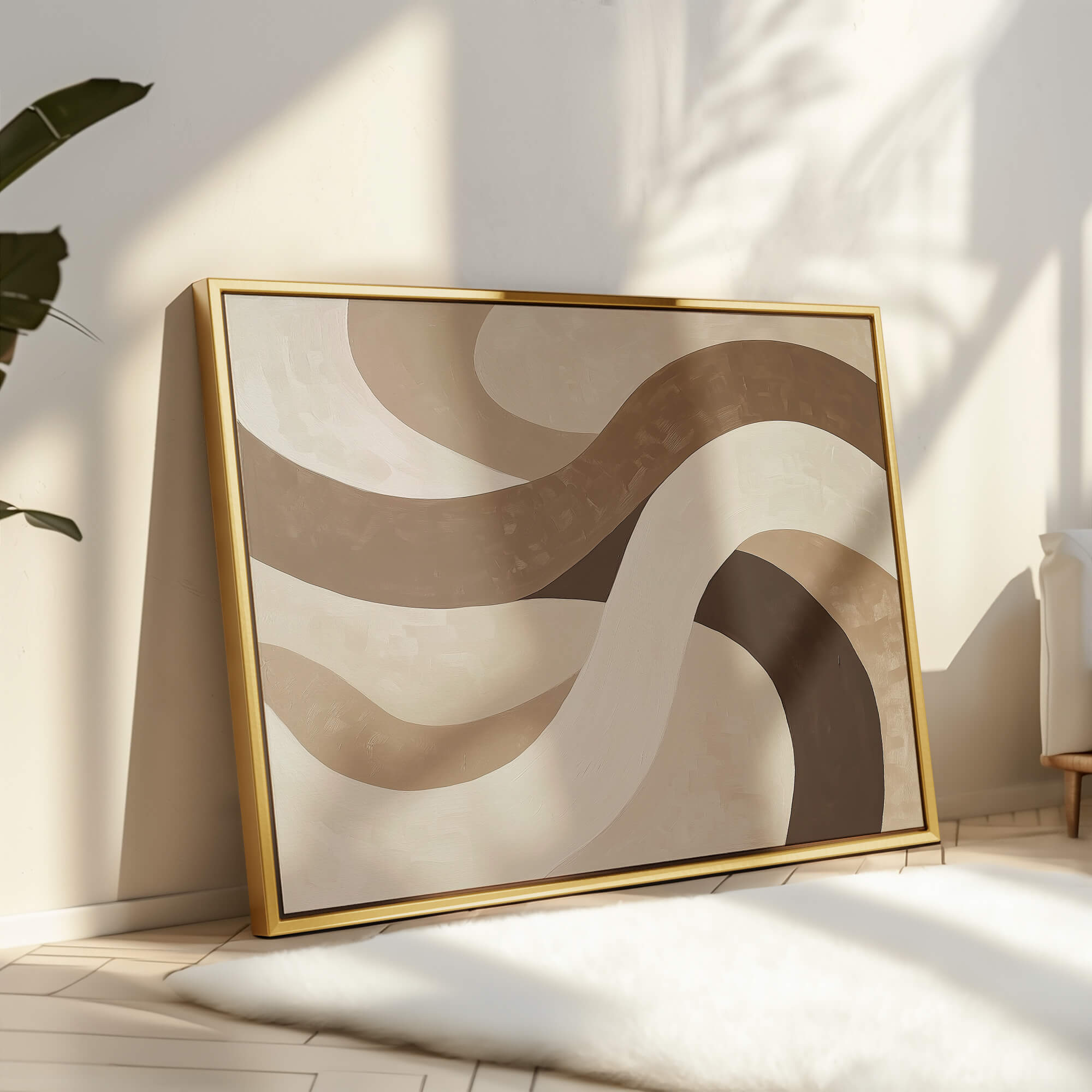 Muted Terrain Framed Canvas Small — 18×24″ Natural Wall Art - Melrose Editions