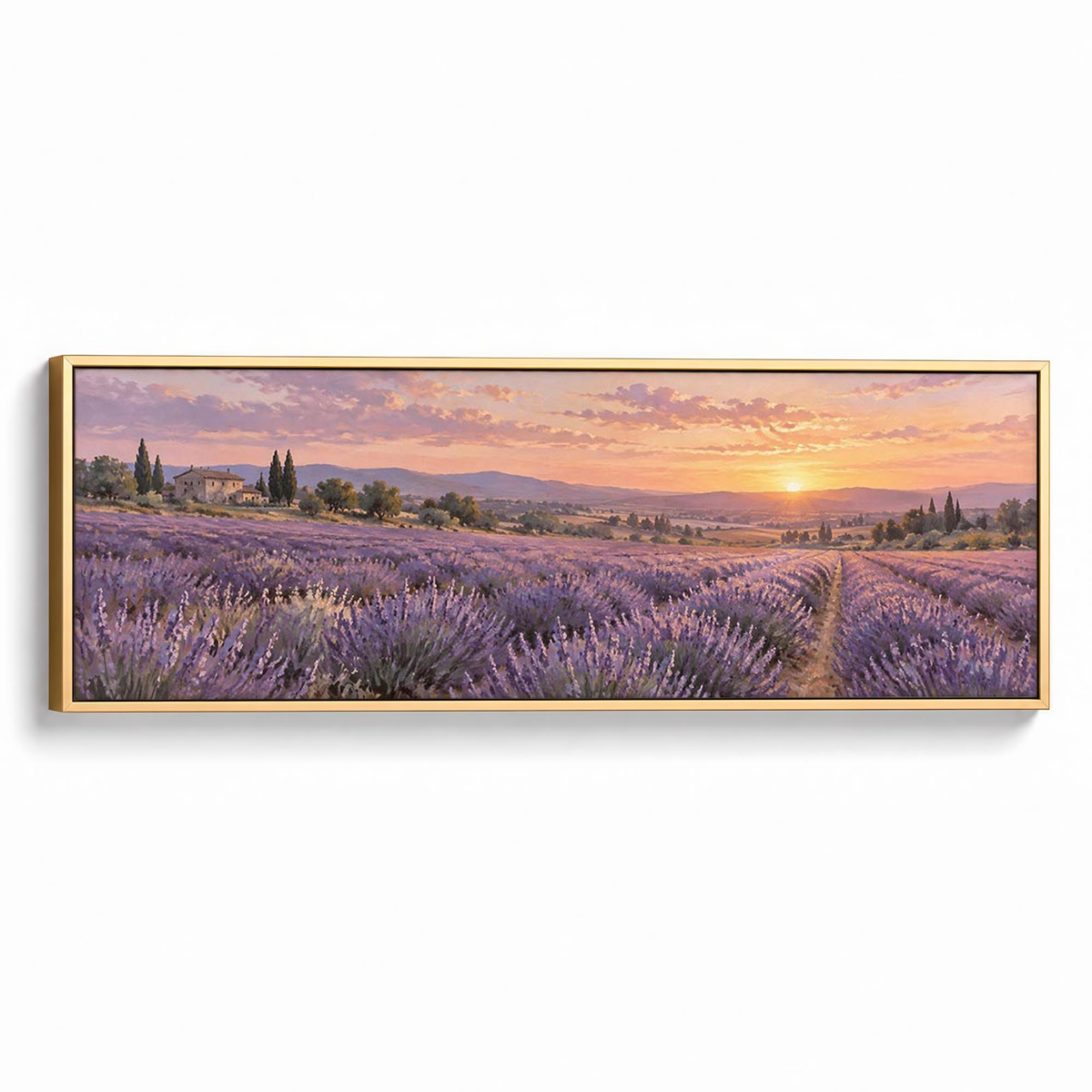 Lavender Dusk Canvas Print Gold Wall Art - Melrose Editions