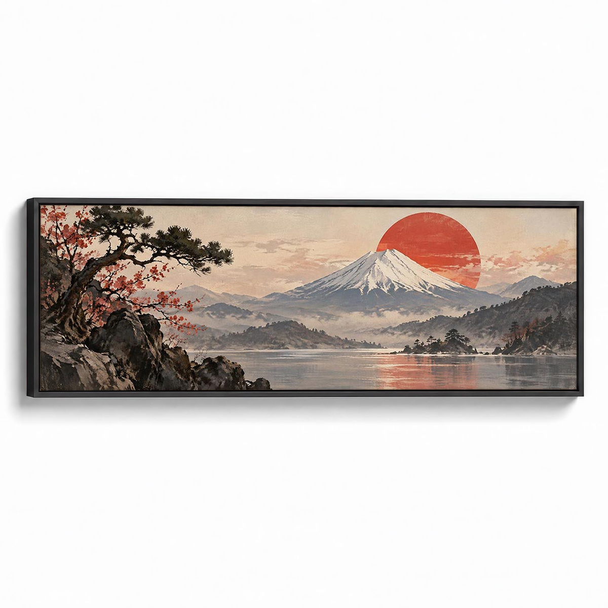 Mountain Dusk Canvas Print Black Wall Art - Melrose Editions