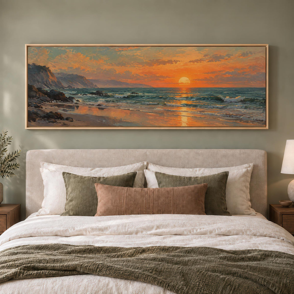 Ocean Afterglow Canvas Print Wall Art - Melrose Editions