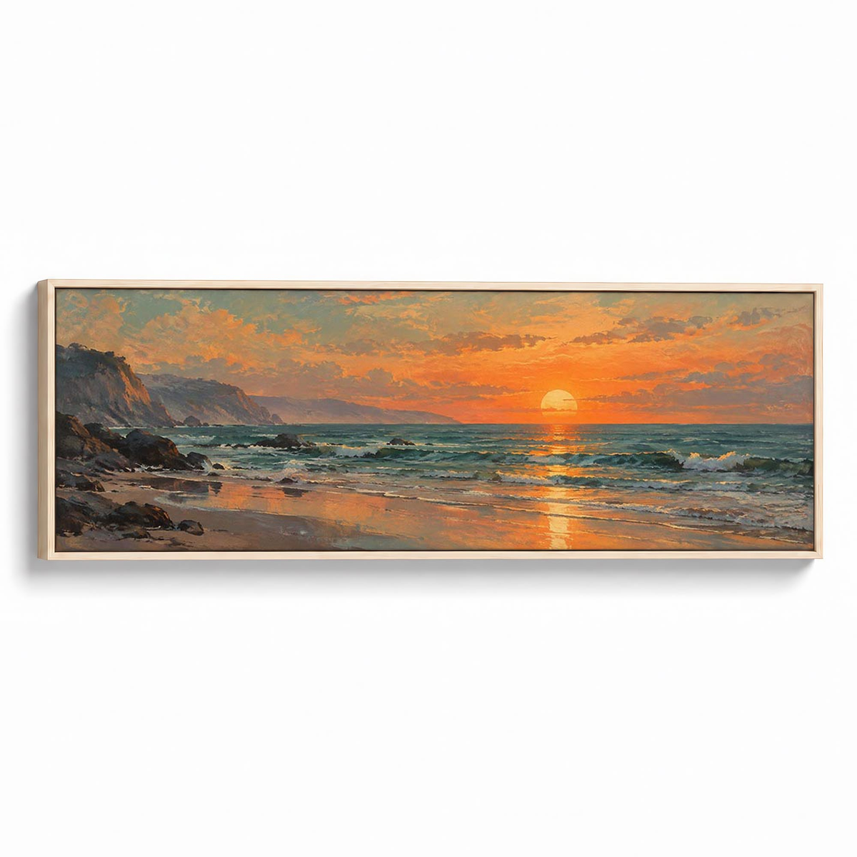 Ocean Afterglow Canvas Print Natural Wall Art - Melrose Editions