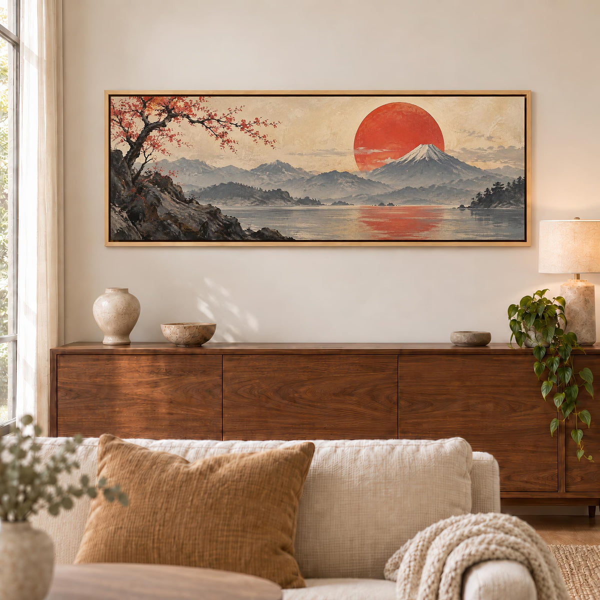 Ochre Sunrise Canvas Print Wall Art - Melrose Editions