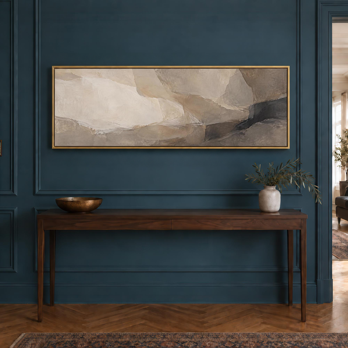 Taupe Movement Canvas Print Wall Art - Melrose Editions