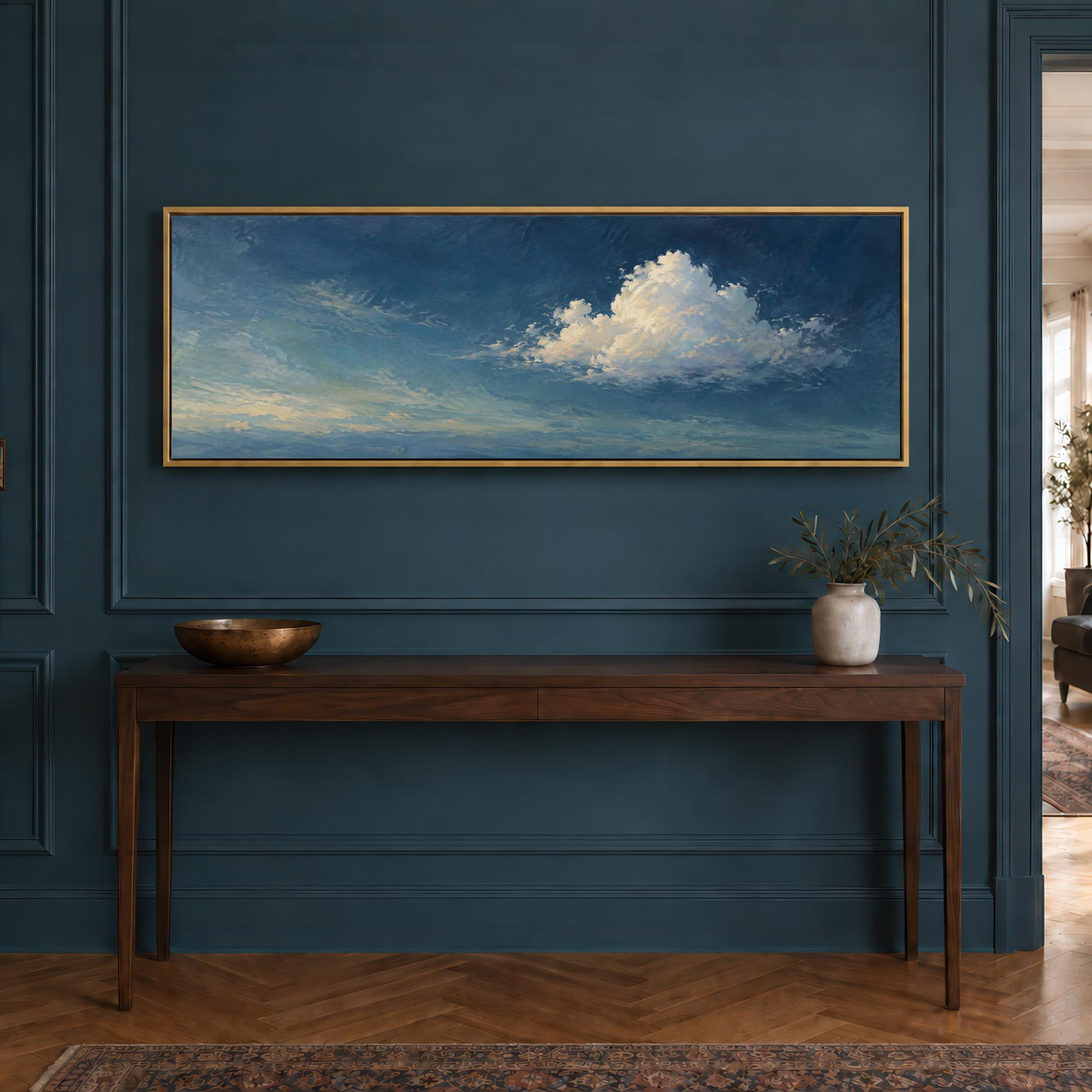 Teal Skies Canvas Print Wall Art - Melrose Editions