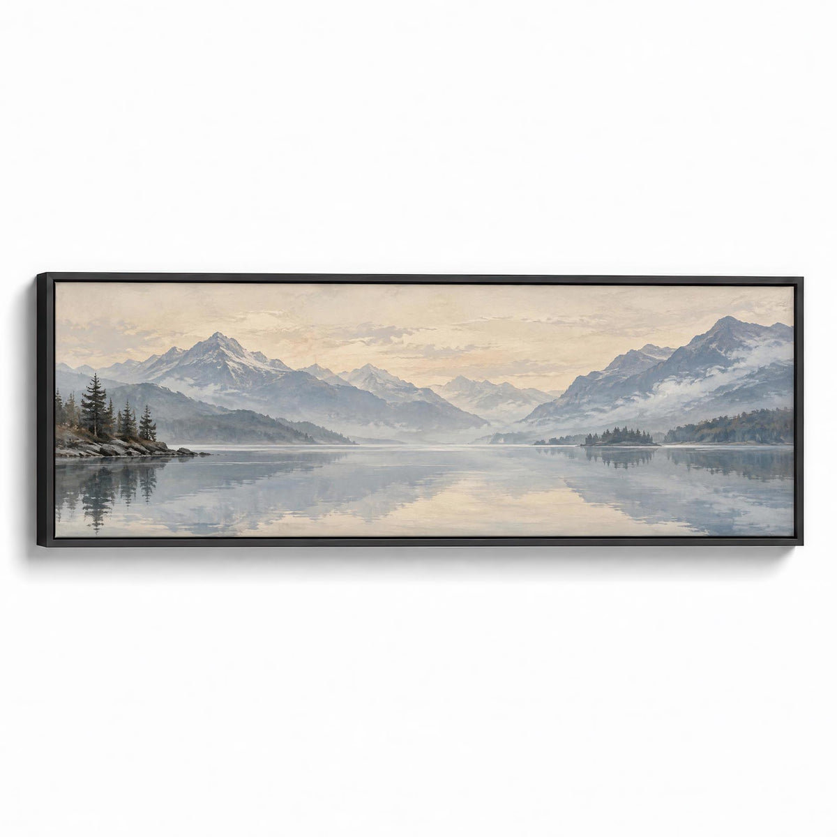 Alpine Stillness Canvas Print Black Wall Art - Melrose Editions