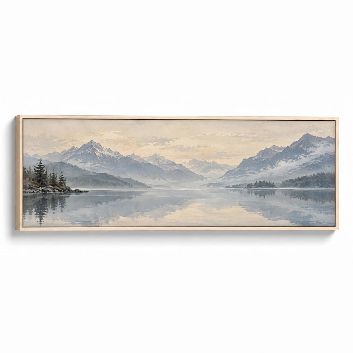 Alpine Stillness Canvas Print Natural Wall Art - Melrose Editions