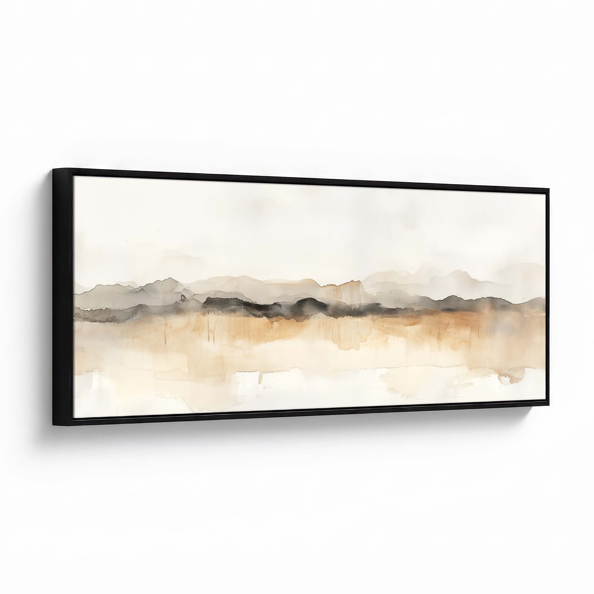 Amber Mountain Canvas Print Black Wall Art - Melrose Editions
