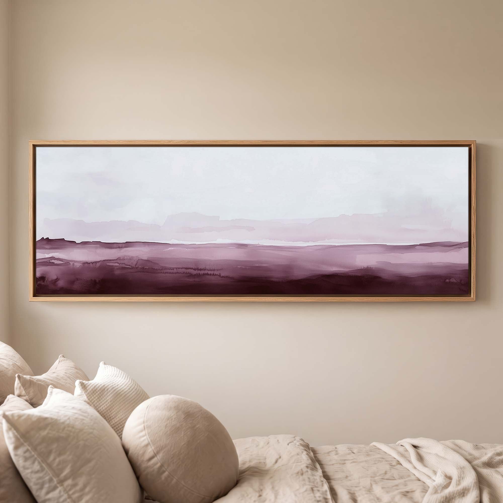 Blush Horizon Canvas Print Medium — 12×36″ Natural Wall Art - Melrose Editions