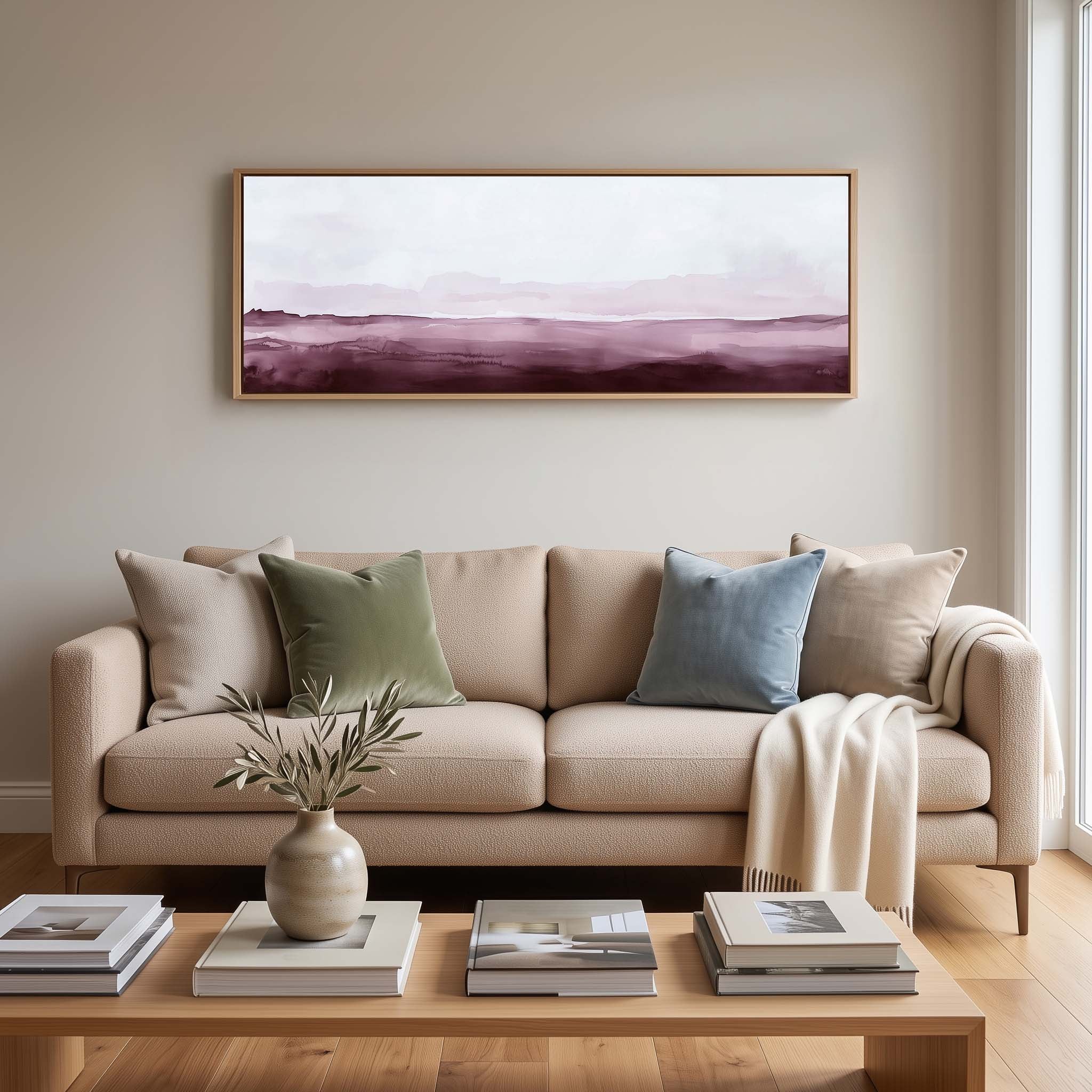 Blush Horizon Canvas Print Wall Art - Melrose Editions